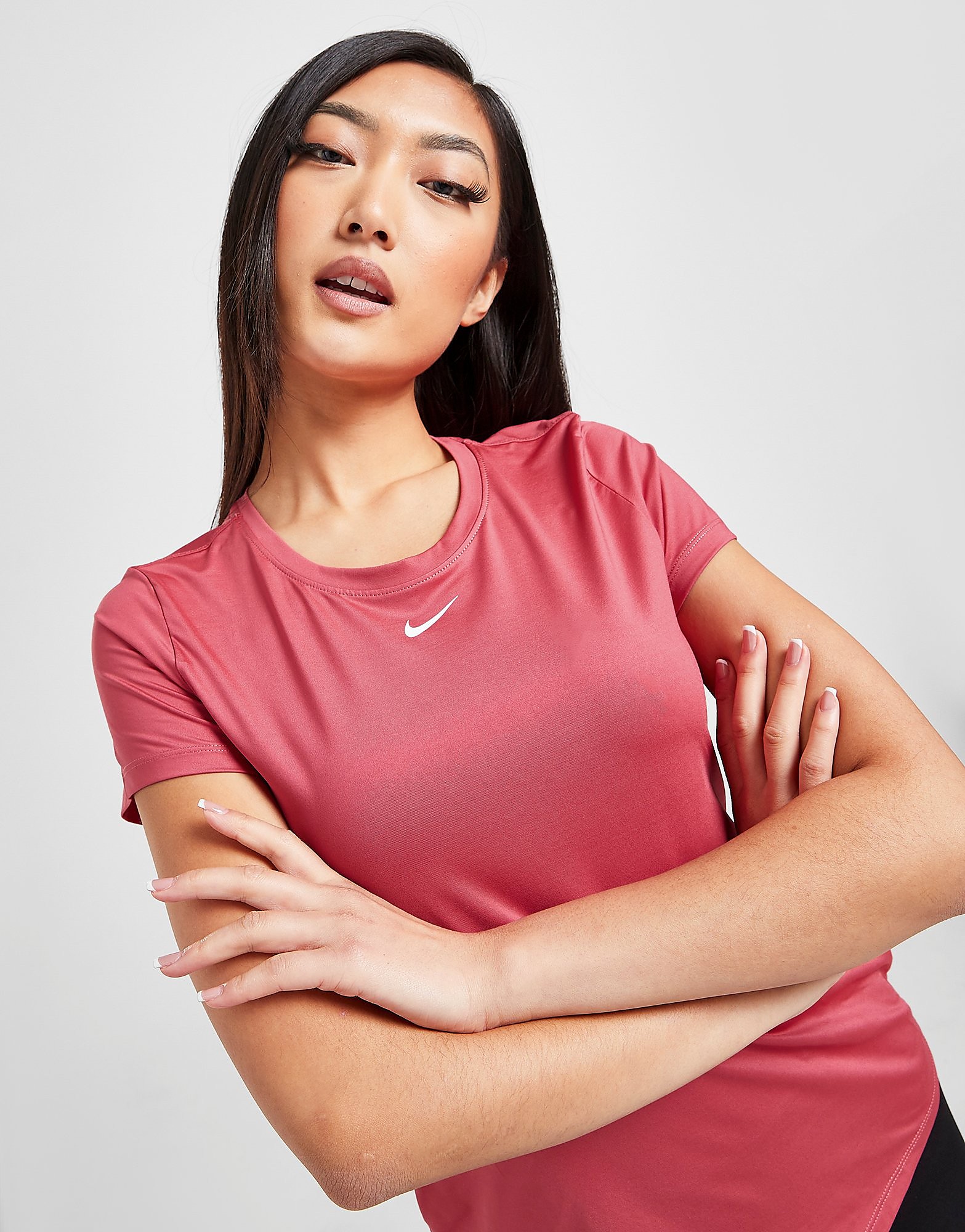 

Nike Training One Slim Fit Top - Pink - Womens, Pink
