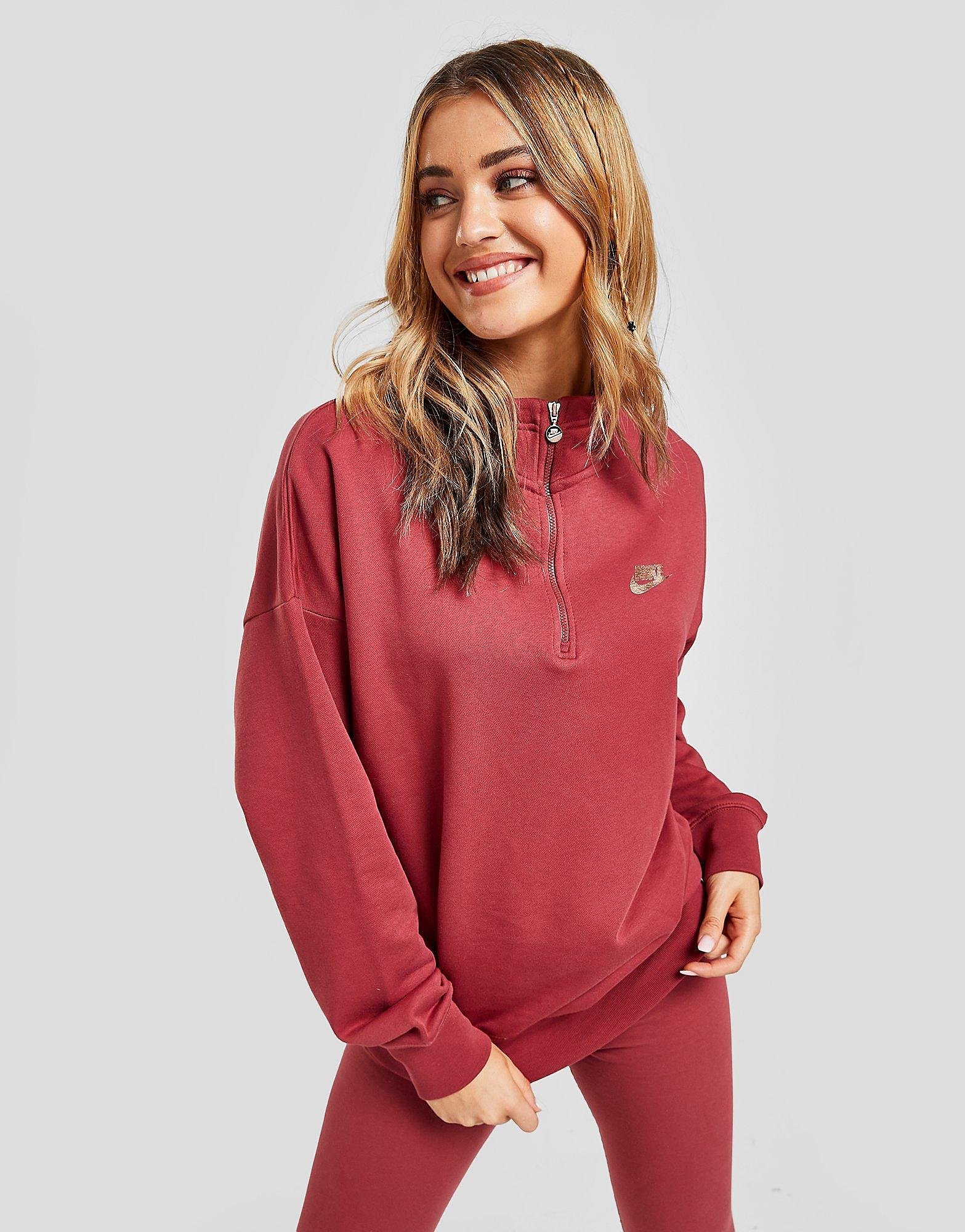 

Nike 1/4 Zip Fleece Pullover - Only at JD - Red - Womens, Red