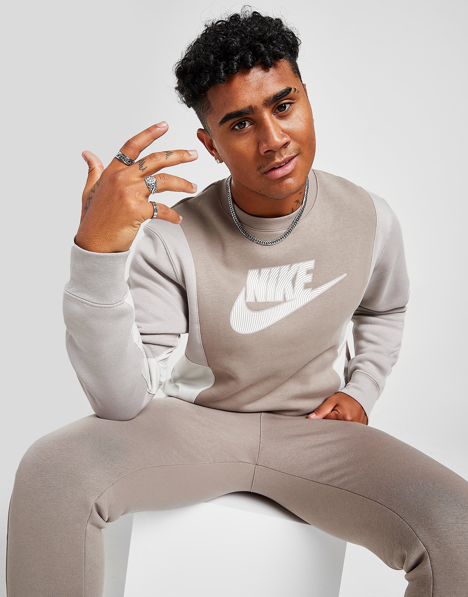 

Nike Hybrid Crew Sweatshirt - Only at JD - Brown - Mens, Brown