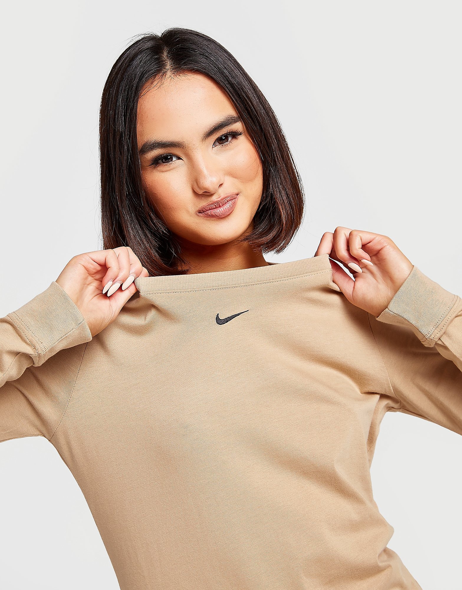

Nike Sportswear Long-Sleeve T-Shirt - Only at JD - Brown - Womens, Brown