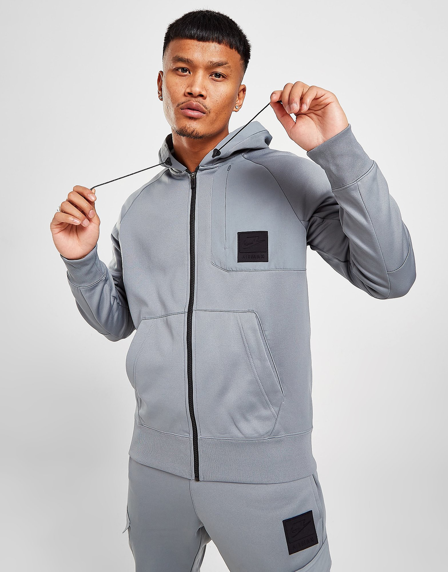 

Nike Air Max Full Zip Hoodie - Grey - Mens, Grey