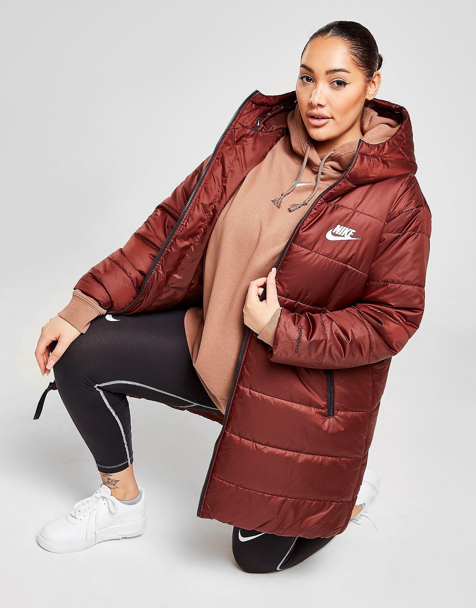 

Nike Plus Size Swoosh Parka - Brown - Womens, Brown