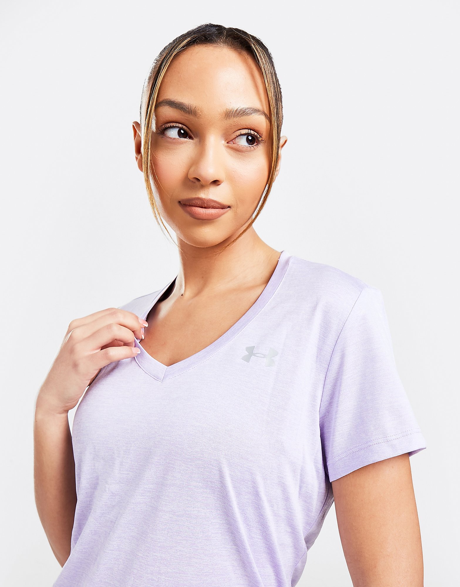 

Under Armour Twist Tech V-Neck T-Shirt - Purple Tint - Womens, Purple Tint