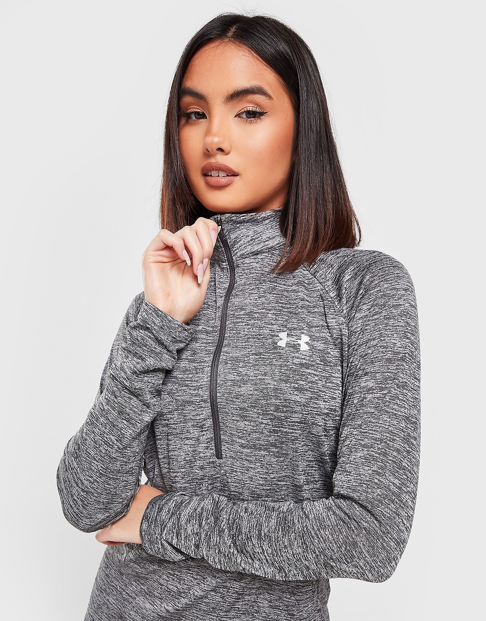 

Under Armour Tech 1/2 Zip Top - Grey - Womens, Grey