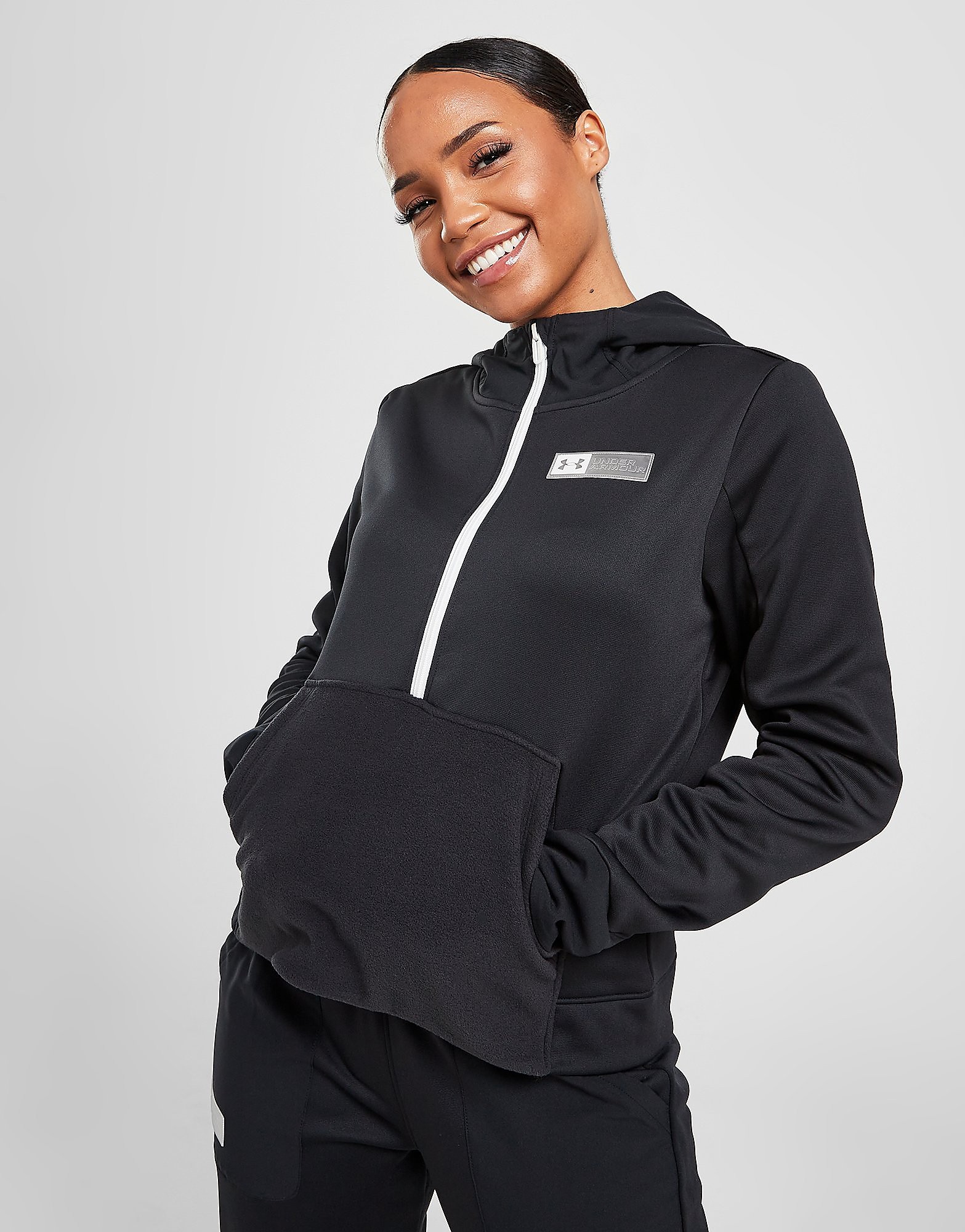 

Under Armour UA Armour Fleece Mix 1/2 Zip Hoodie - Black - Womens, Black