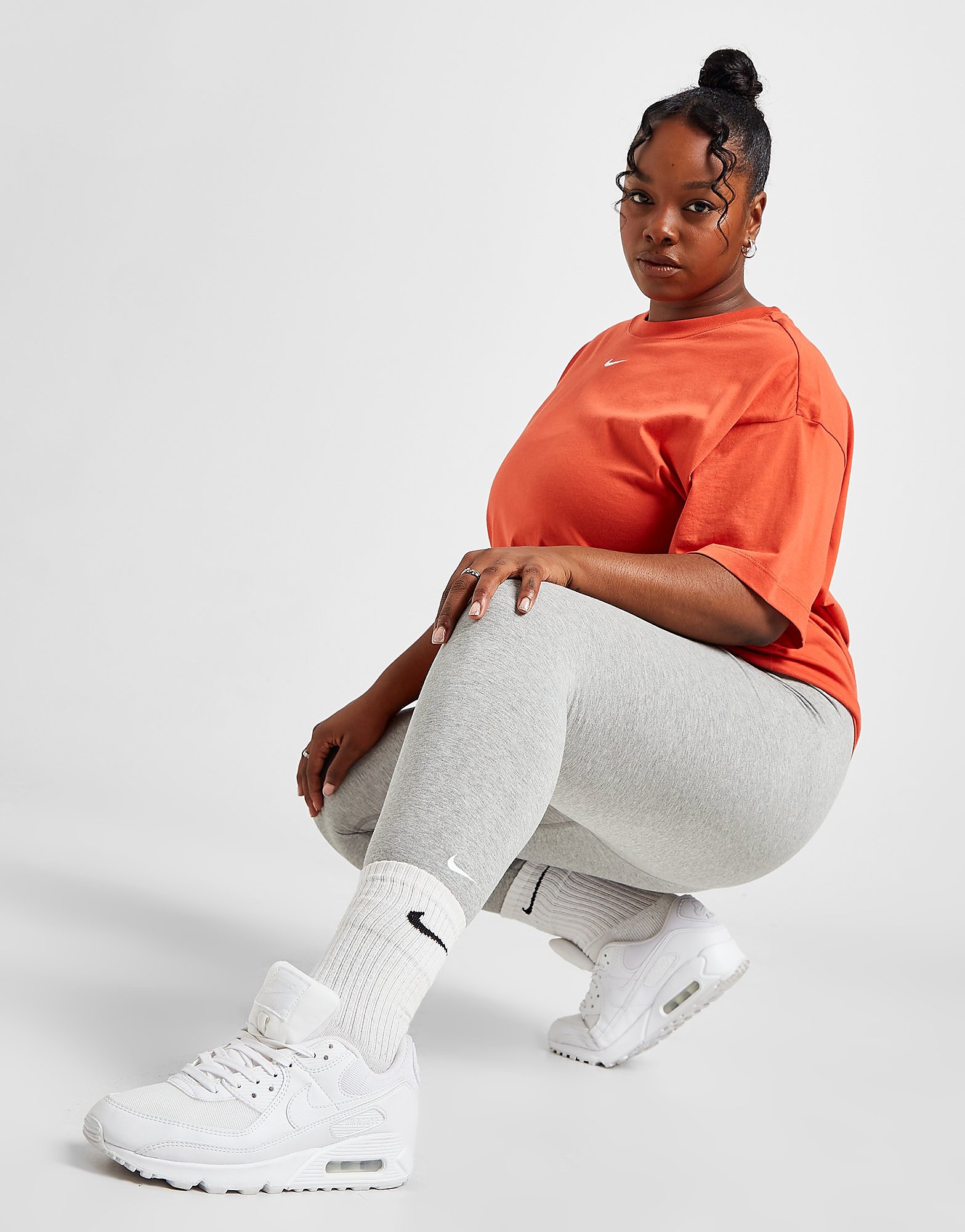 

Nike Plus Size Club Leggings - Dark Grey/White - Womens, Dark Grey/White