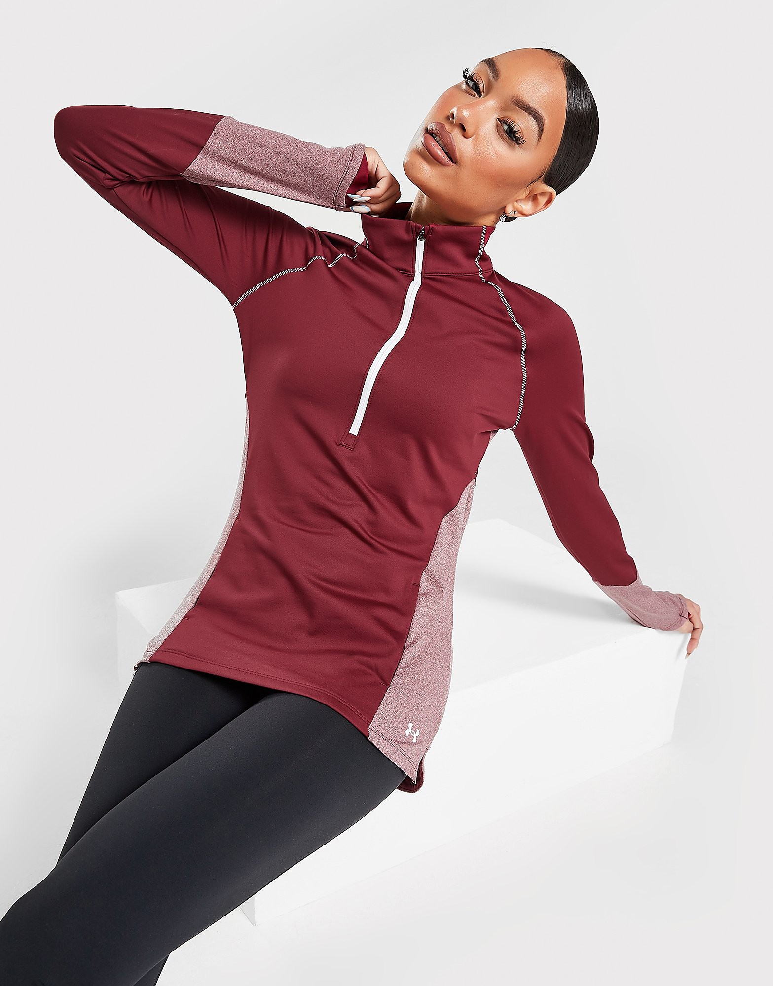 

Under Armour ColdGear 1/2 Zip Top - Red - Womens, Red
