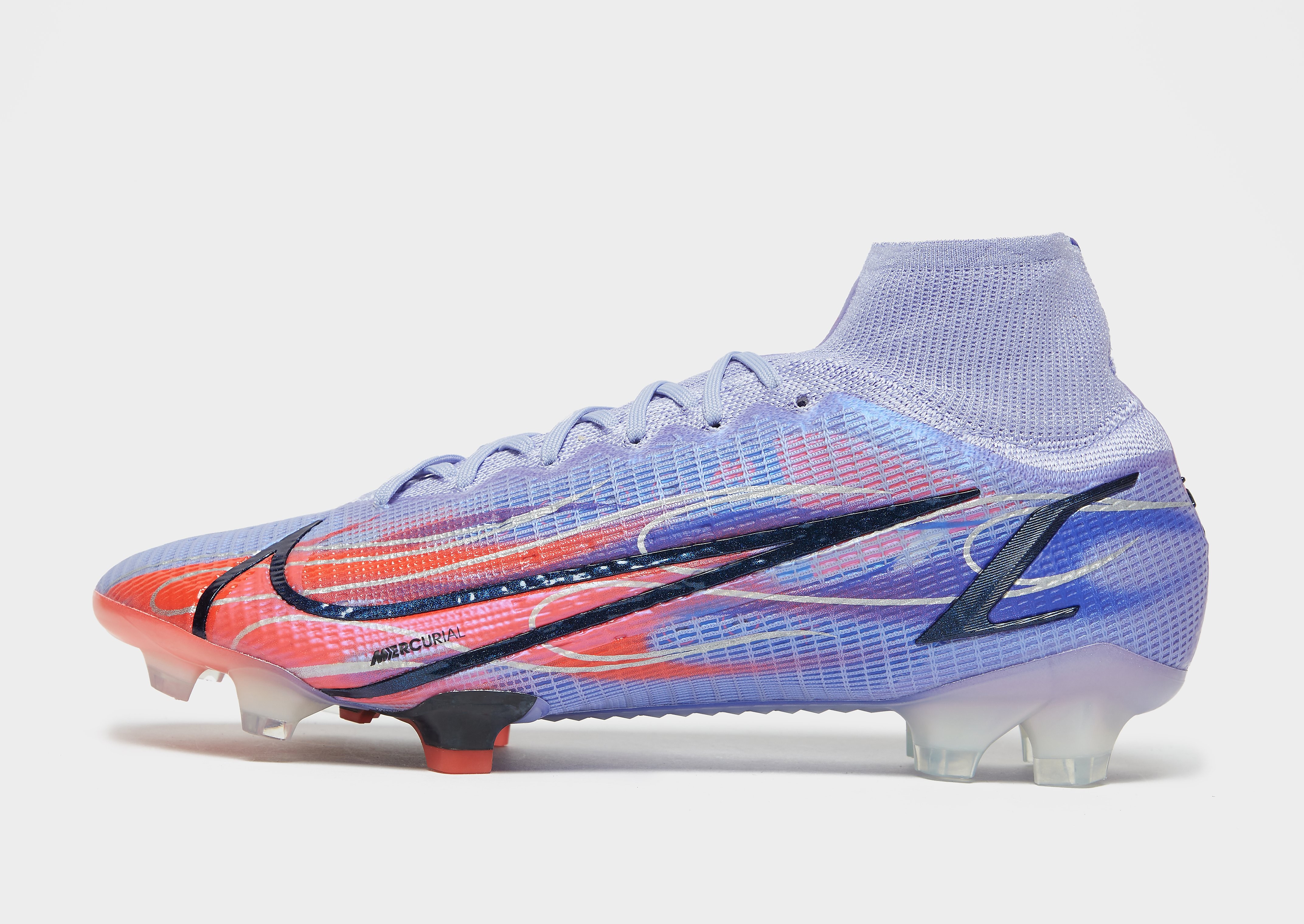 Nike KM Flames Mercurial Superfly 8 Elite FG, Lilla