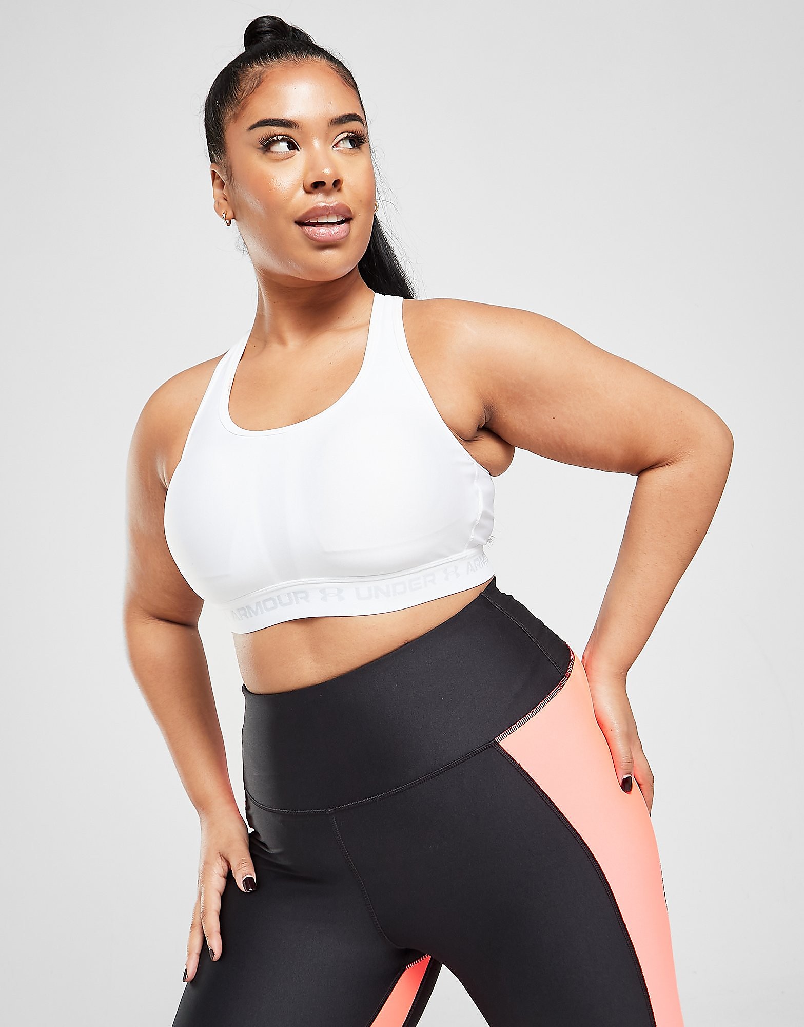 

Under Armour Plus Size Armour Crossback Sports Bra - White - Womens, White
