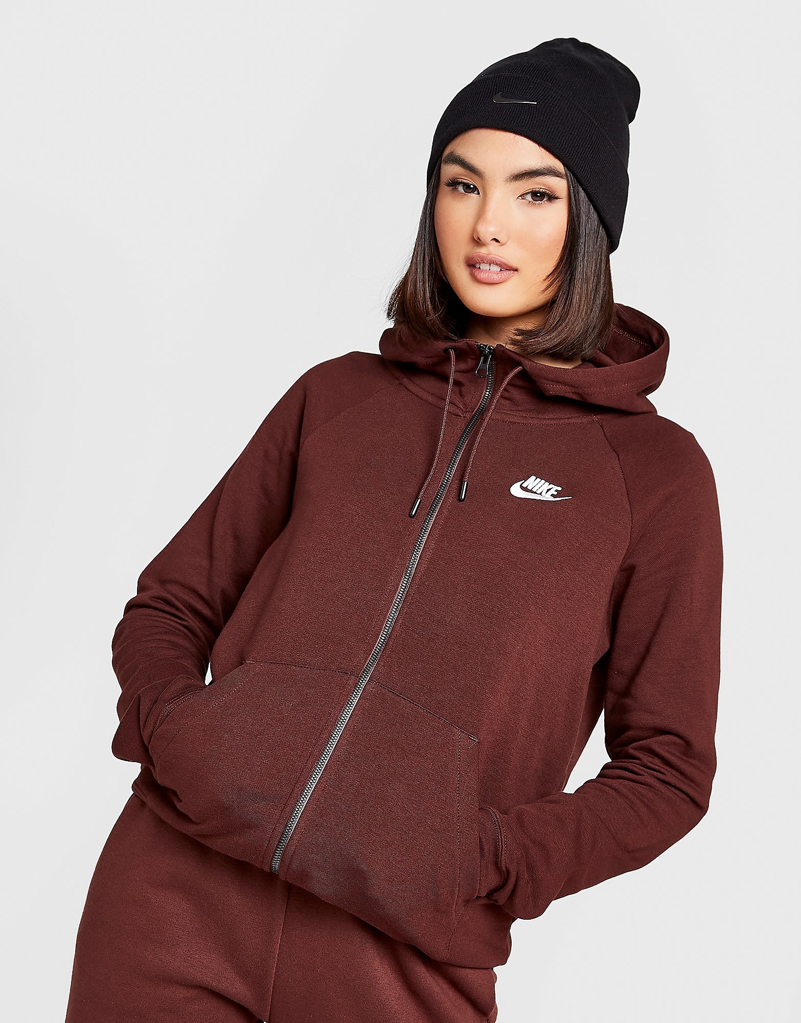 

Nike Essential Full Zip Hoodie Women's - Bronze Eclipse/White, Bronze Eclipse/White