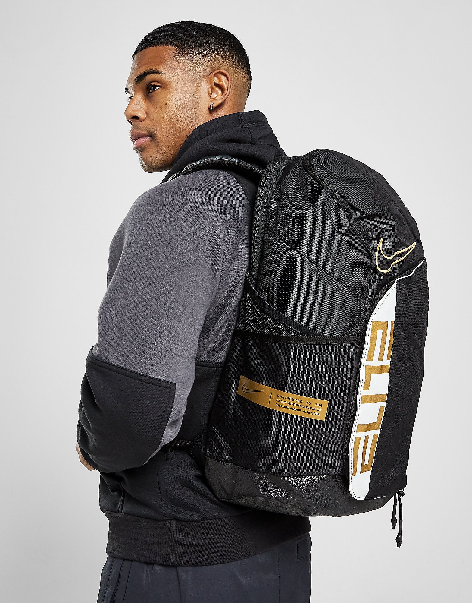 

Nike Hoops Elite Backpack - Black/White/Metallic Gold - Womens, Black/White/Metallic Gold