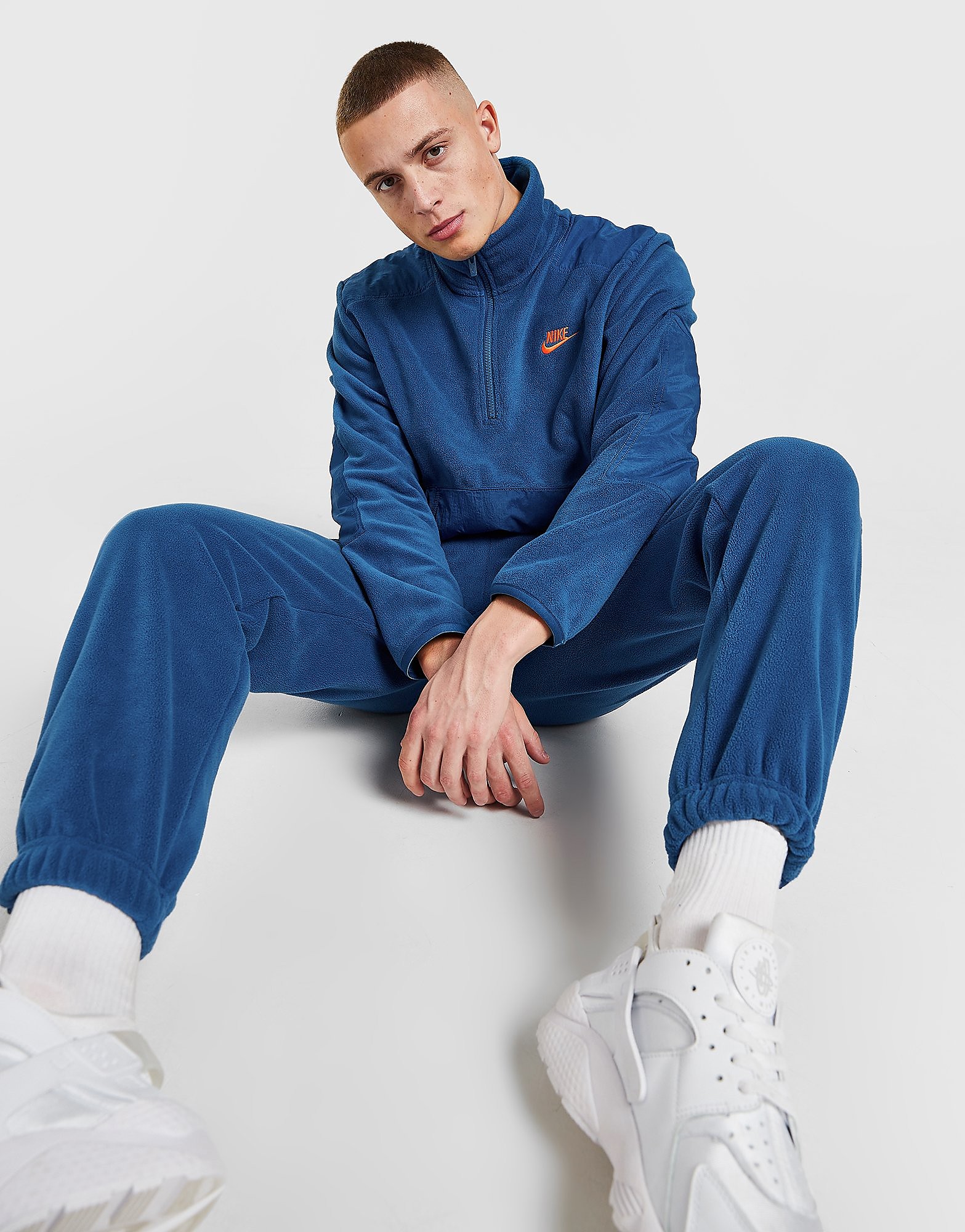 

Nike Polar Fleece 1/2 Zip Sweatshirt - Blue - Mens, Blue