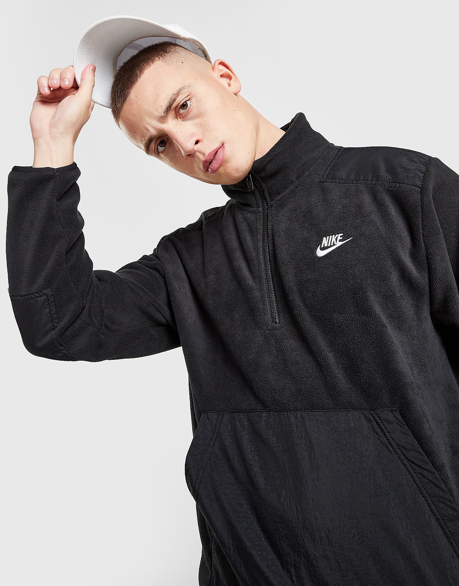 

Nike Polar Fleece 1/2 Zip Sweatshirt - Black - Mens, Black