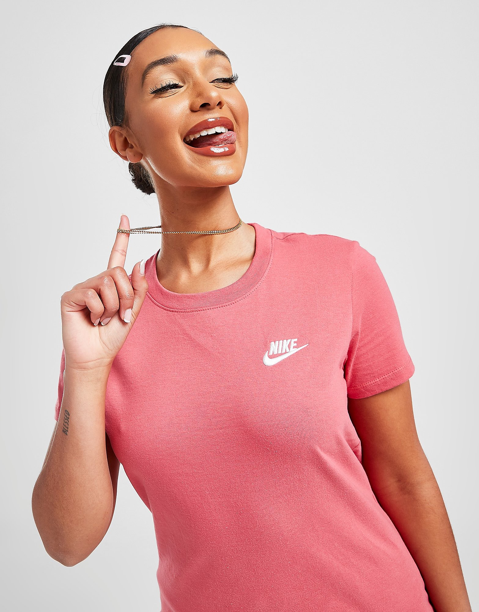 

Nike Essential Short Sleeve T-Shirt - Pink - Womens, Pink