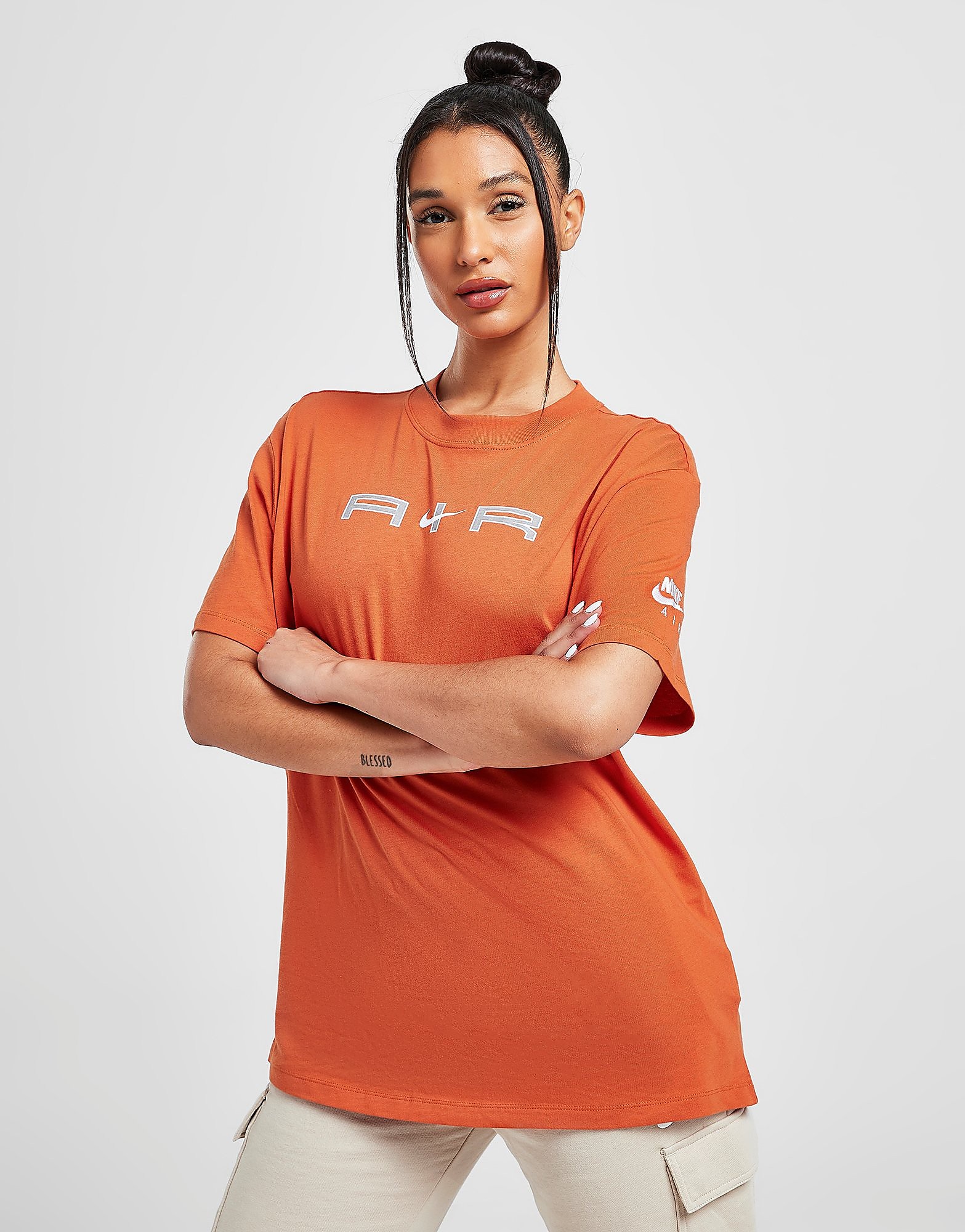 Nike Air Boyfriend T-Shirt - Sport Spice/White - Womens, Sport Spice/White