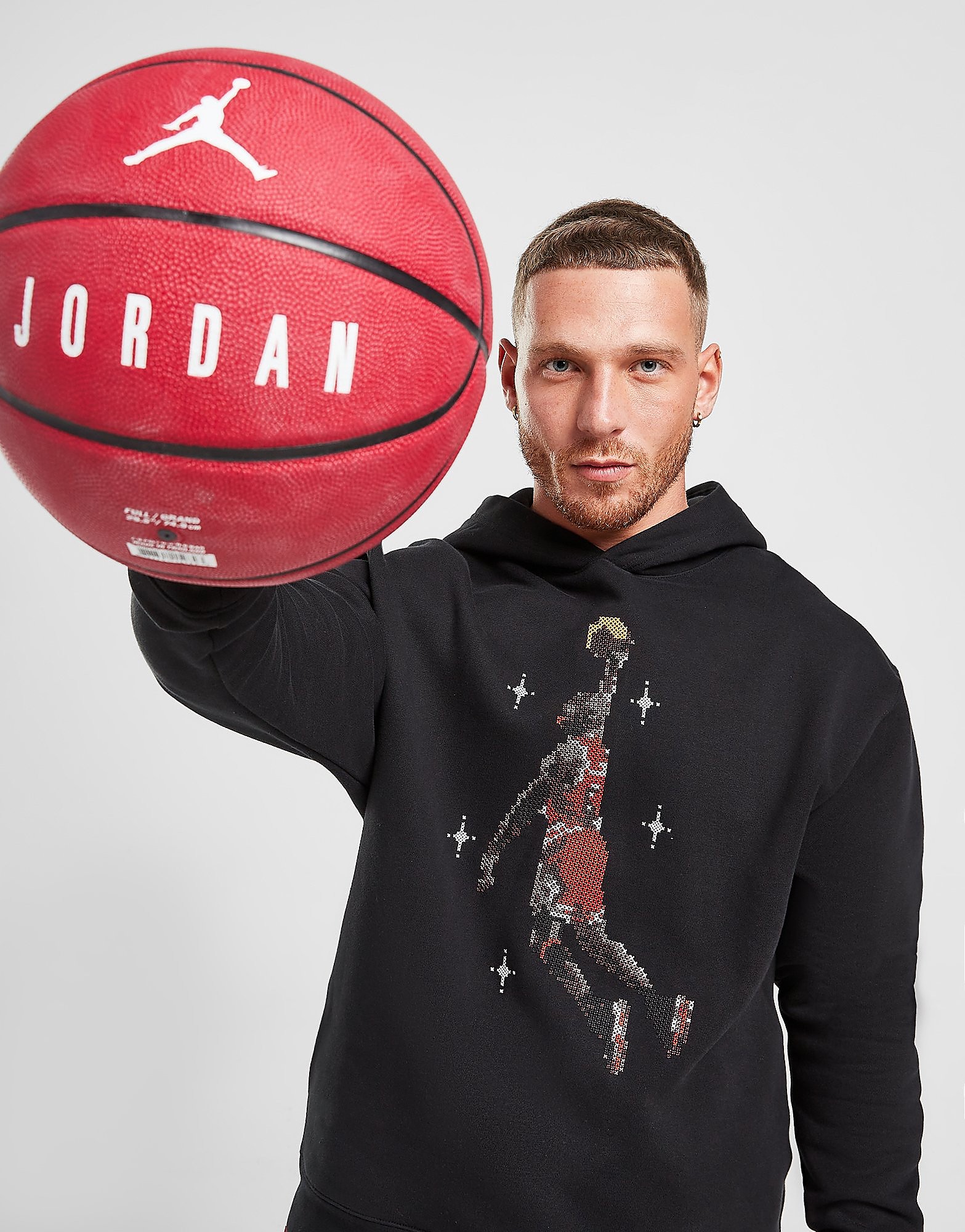 

Jordan Essentials Graphic Fleece Hoodie - Black - Mens, Black