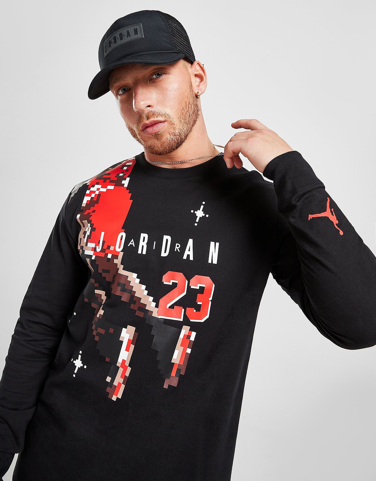 

Jordan Graphic Long Sleeve T-Shirt - Black - Mens, Black