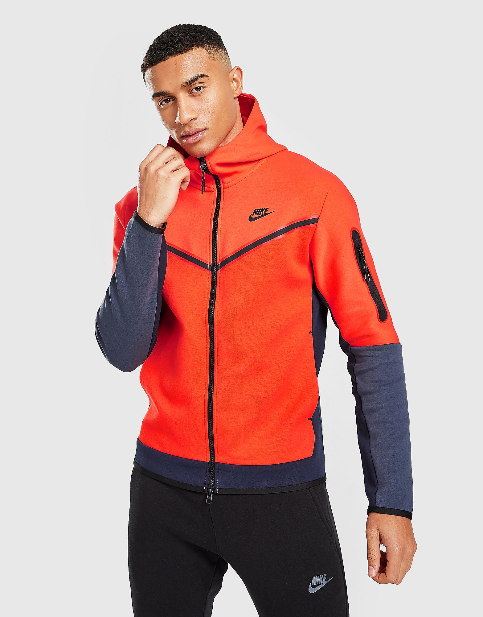 

Nike Tech Fleece Full Zip Hoodie - Orange - Mens, Orange