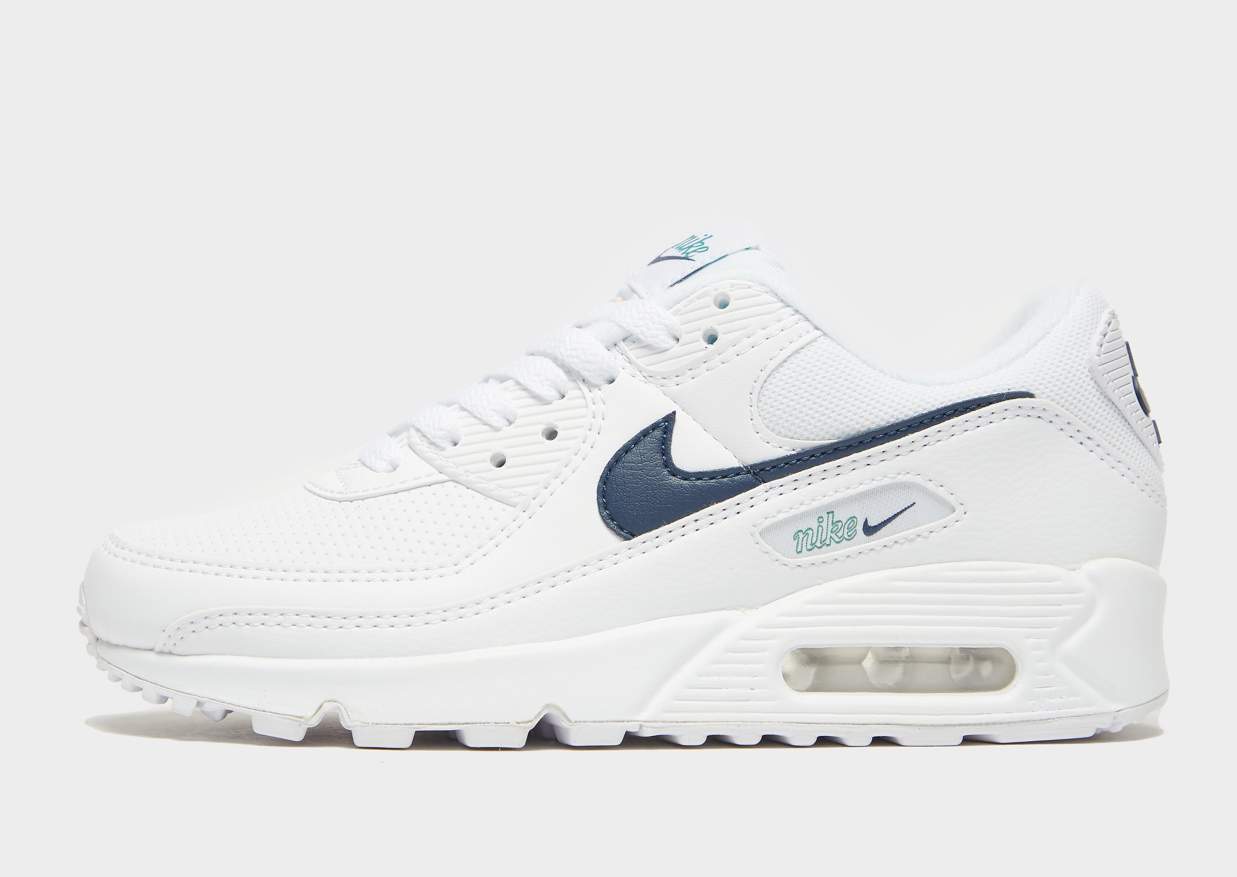 

Nike Air Max 90 Women's - White/Green Noise/Pollen/Thunder Blue/Blue, White/Green Noise/Pollen/Thunder Blue/Blue