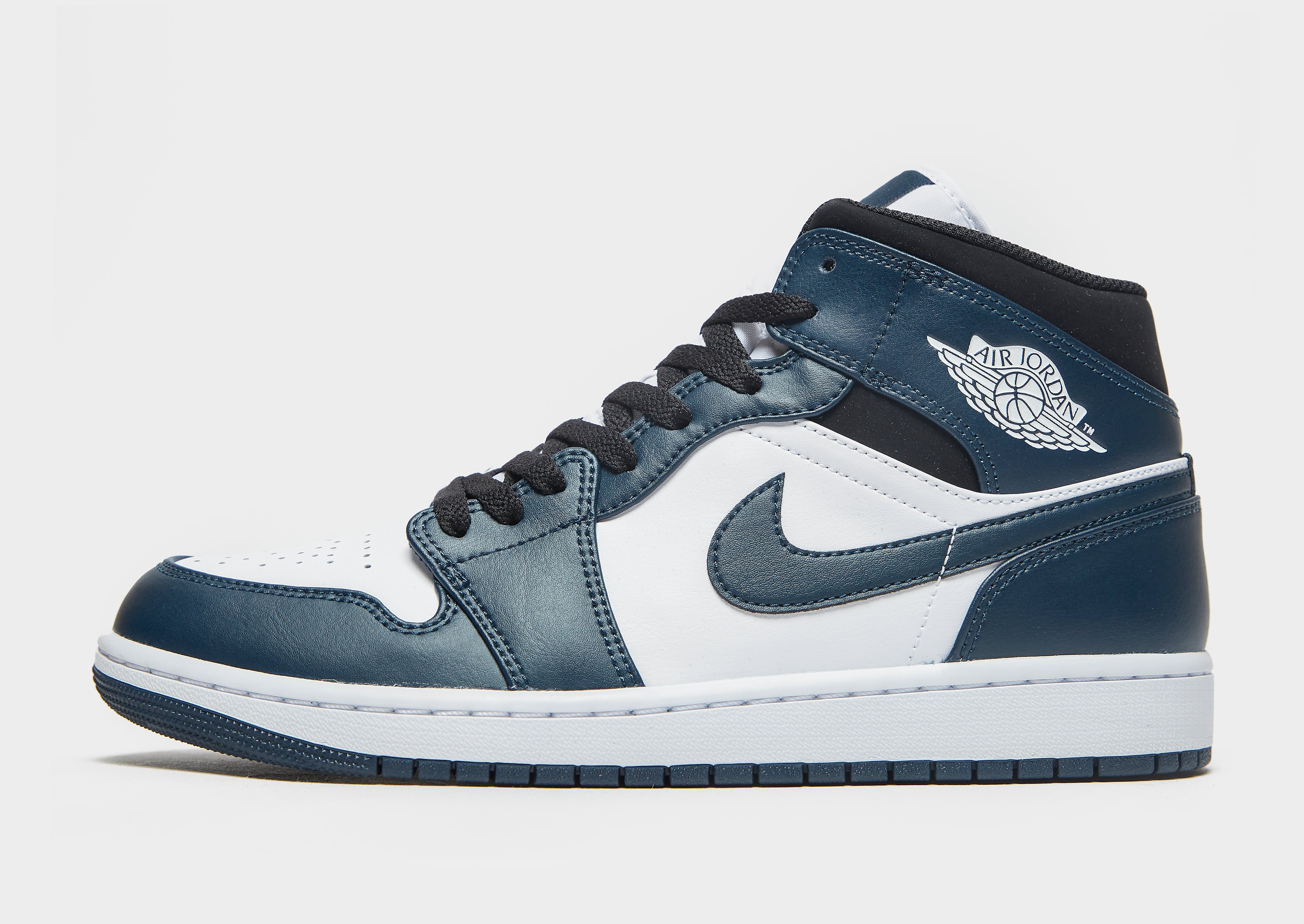 

Jordan Air 1 Mid - Navy/White - Mens, Navy/White