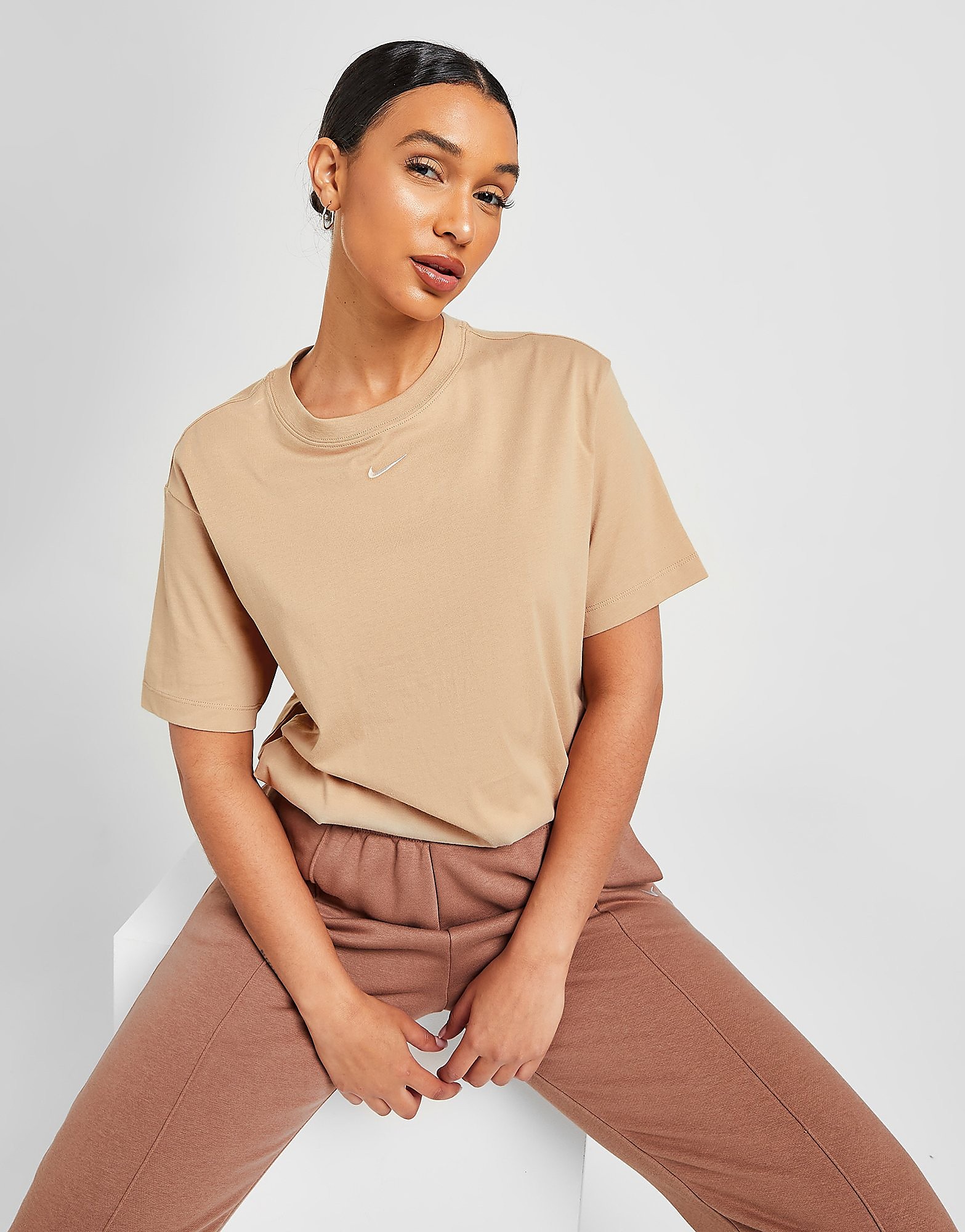 Nike Sportswear Essential T-Shirt - Hemp/White - Womens, Hemp/White