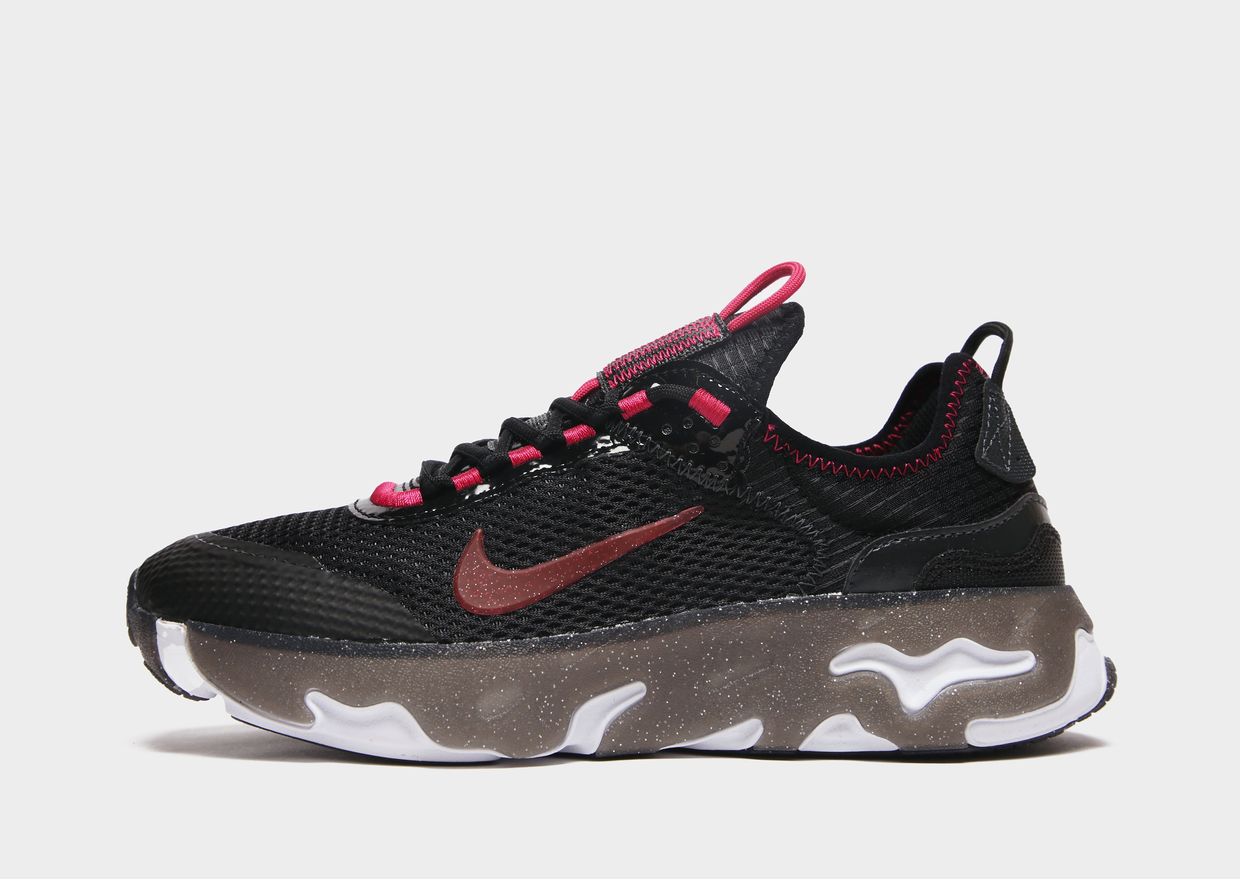 Nike React Live Junior - Black/Dark Smoke Grey/Very Berry - Kids, Black/Dark Smoke Grey/Very Berry