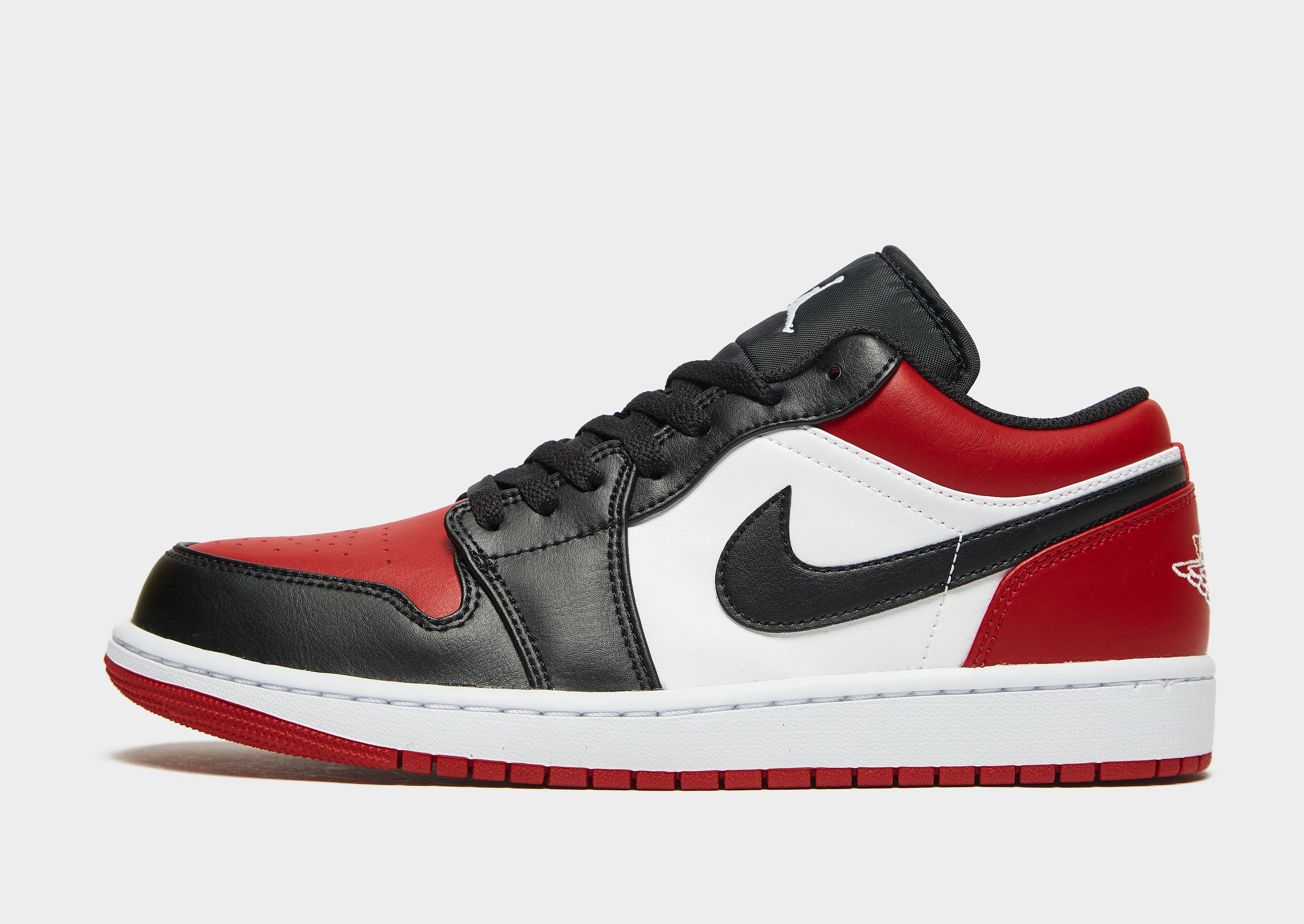 

Jordan Air 1 Low 'Bred Toe' - Red/Black - Mens, Red/Black