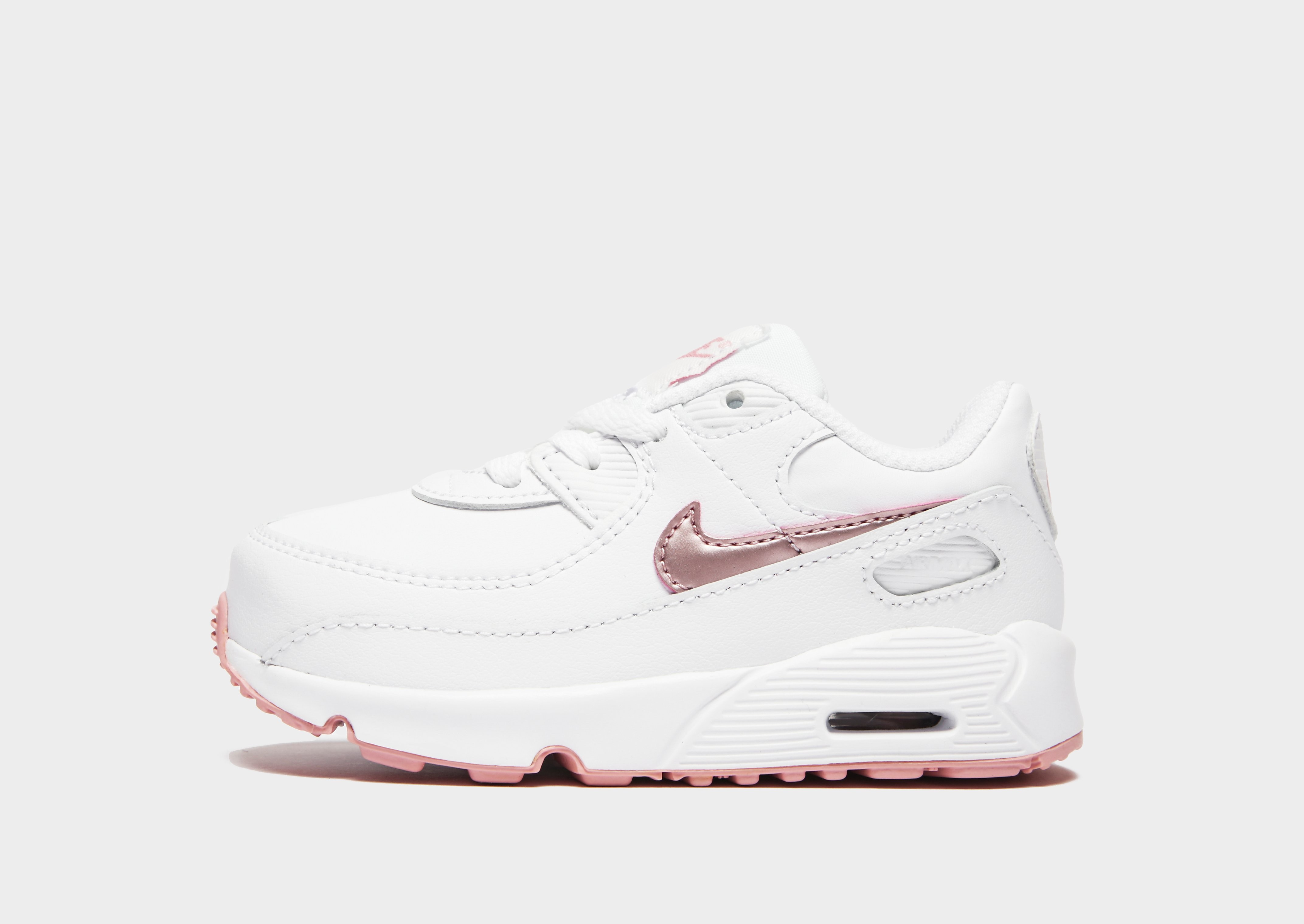 

Nike Air Max 90 Leather Infant - White/Pink Glaze/Pink - Kids, White/Pink Glaze/Pink