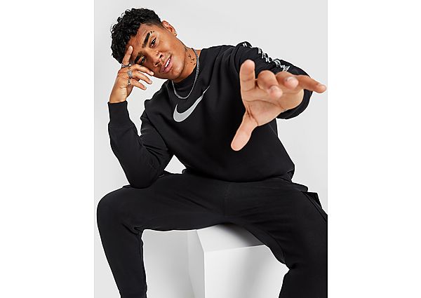 Nike Tape Crew Sweatshirt - Black - Mens, Black