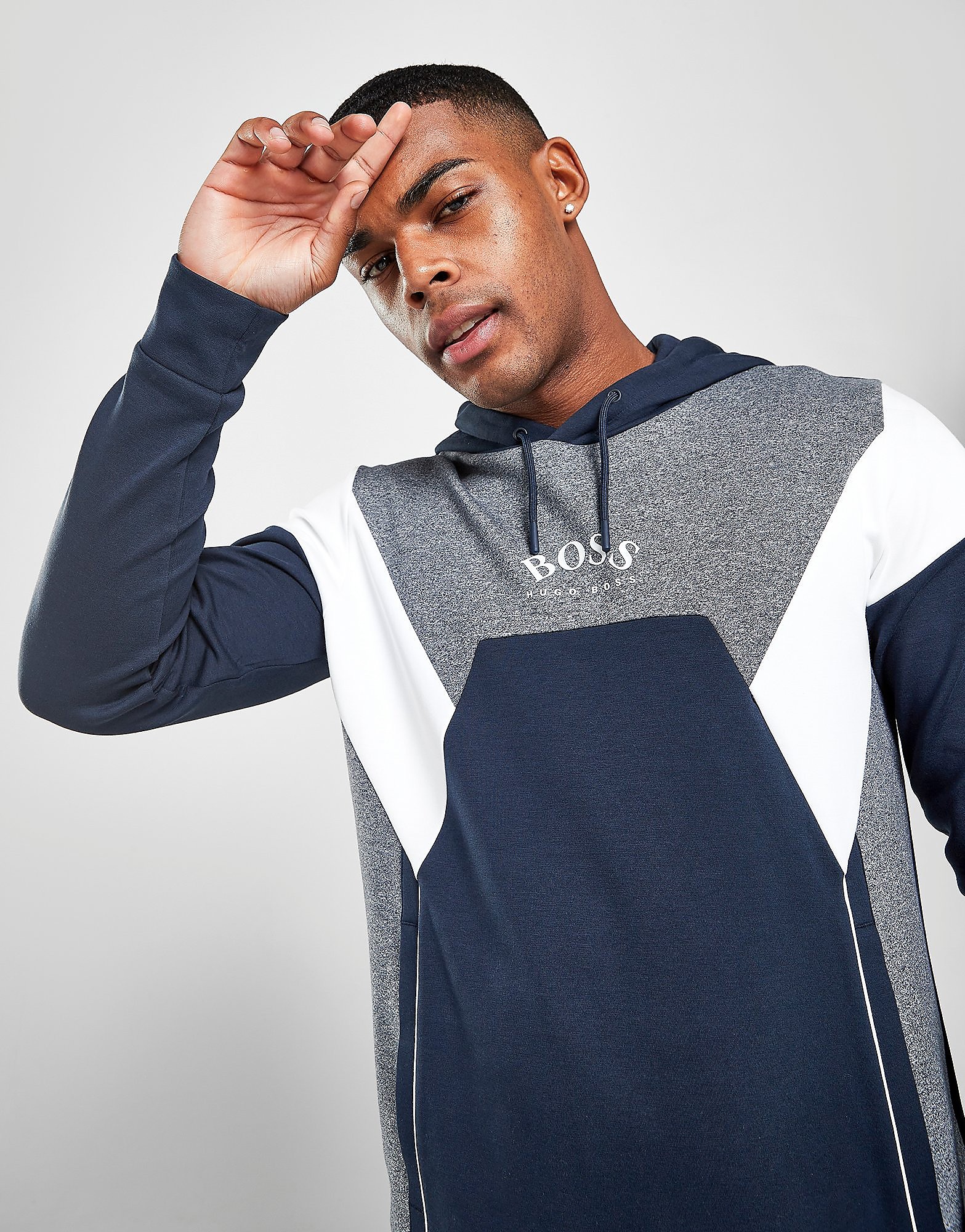 

BOSS Soody Cut & Sew Hoodie - Blue - Mens, Blue