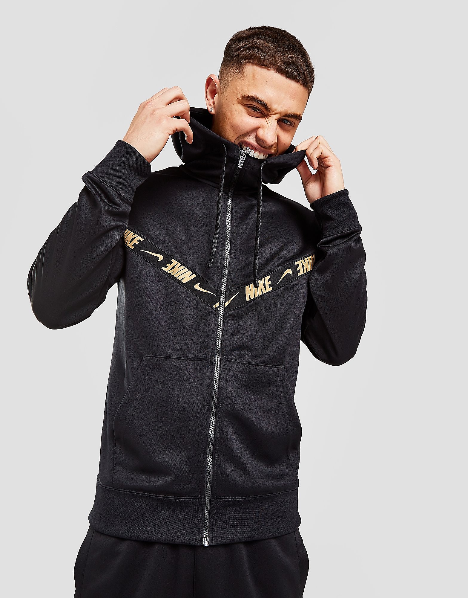 

Nike Repeat Poly Full Zip Hoodie - Black - Mens, Black