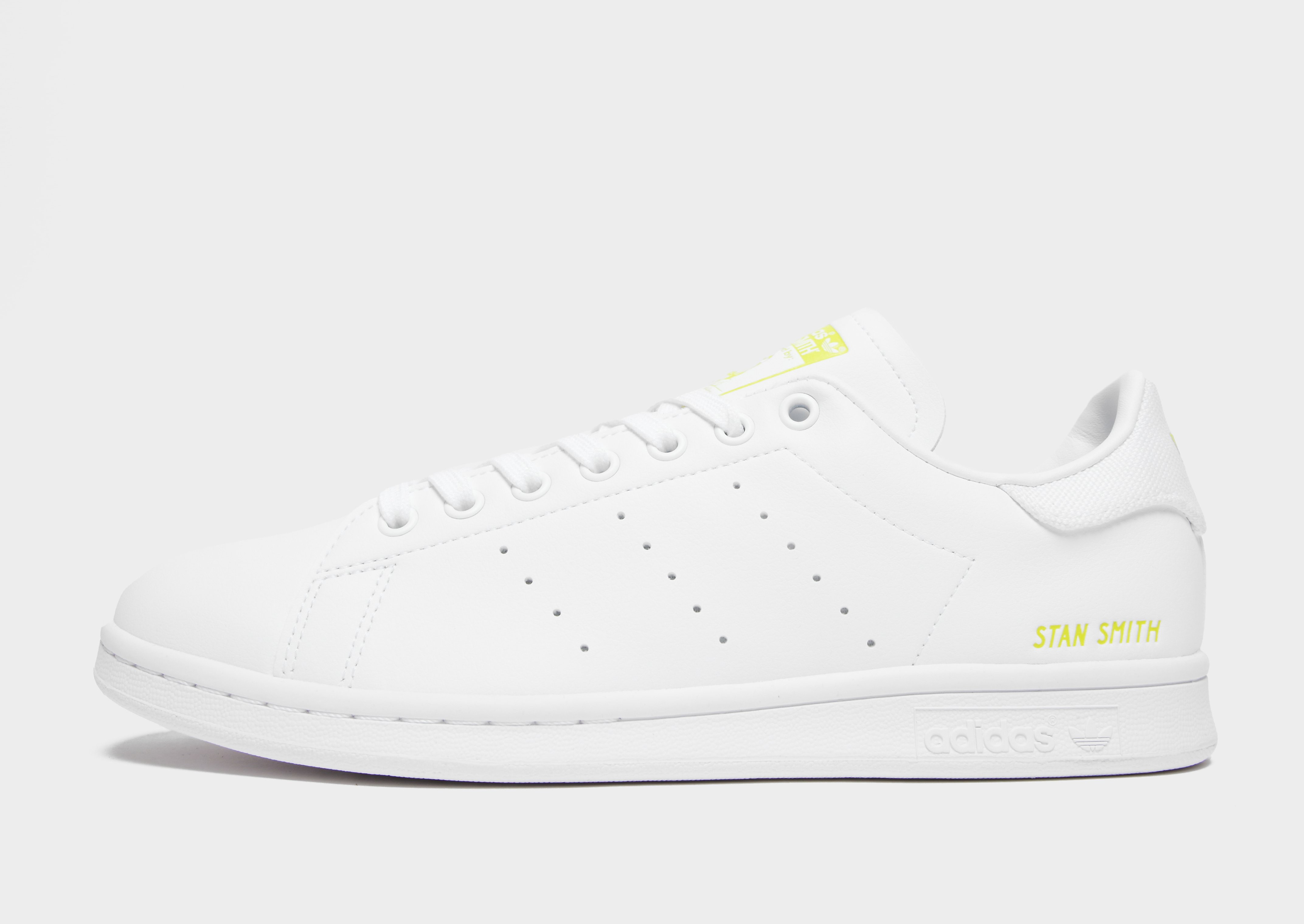 

adidas Originals Stan Smith - Cloud White / Cloud White / Semi Solar Yellow - Womens, Cloud White / Cloud White / Semi Solar Yellow