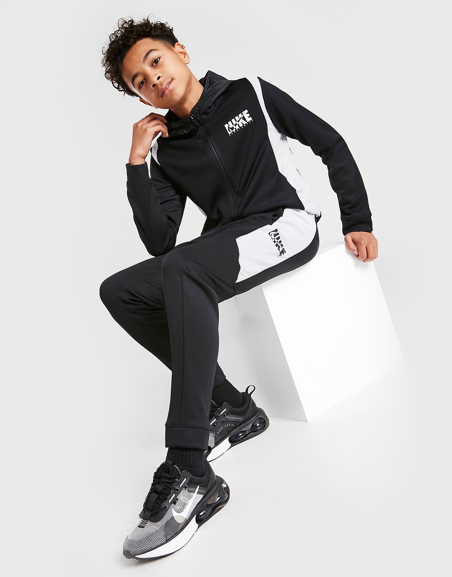 

Nike Woven Overlay Tracksuit Junior - Black/White/White - Kids, Black/White/White