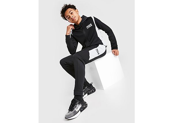Nike Woven Overlay Tracksuit Junior - Black/White/White - Kids, Black/White/White