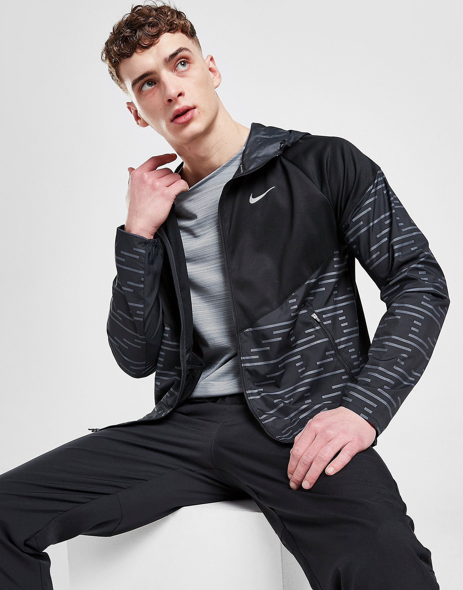 

Nike Run Division Reflective Jacket - Black/Black/Black - Mens, Black/Black/Black