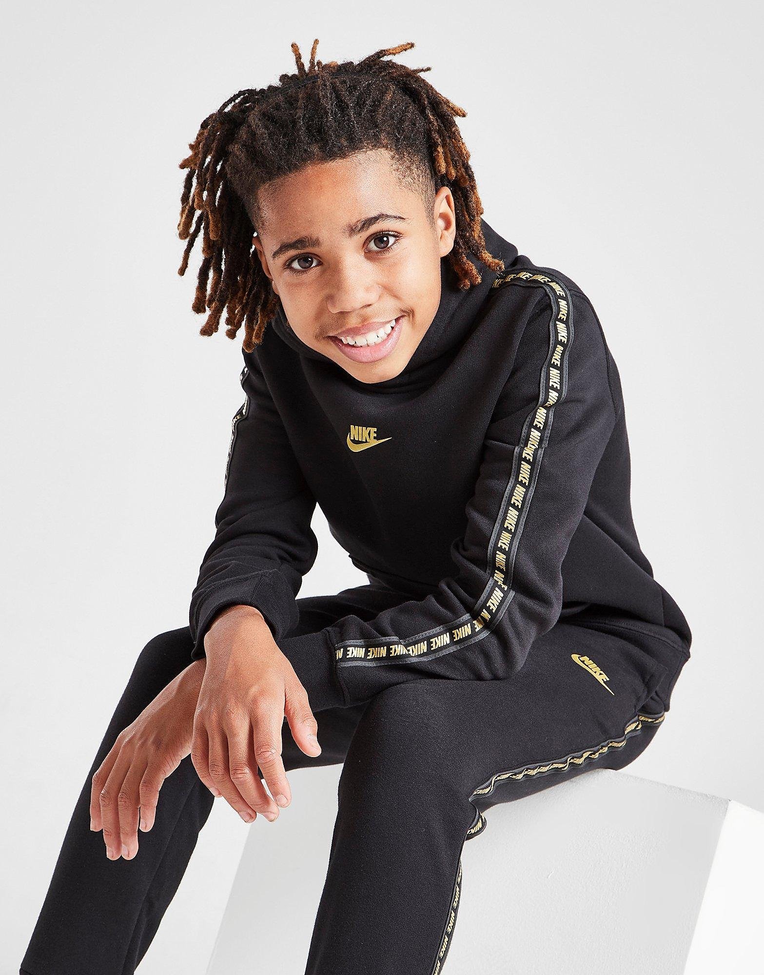 

Nike Tape Fleece Overhead Hoodie Junior - Only at JD - Black - Kids, Black