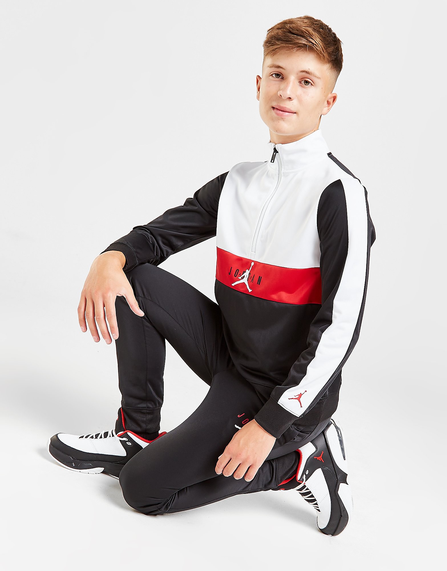 

Jordan 1/2 Zip Tricot Tracksuit Junior - Black - Kids, Black