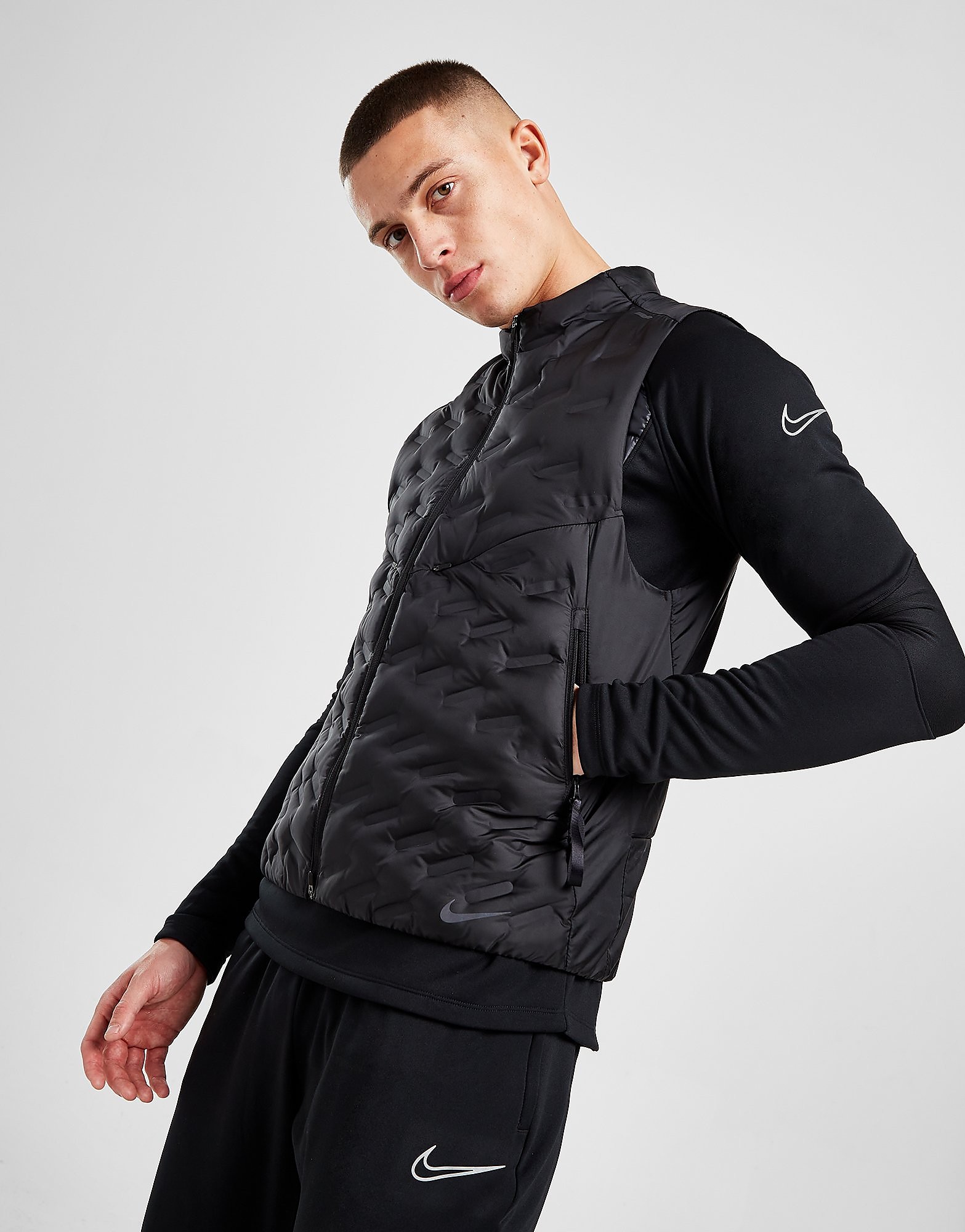 

Nike Running Therma-FIT Down Gilet - Black - Mens, Black