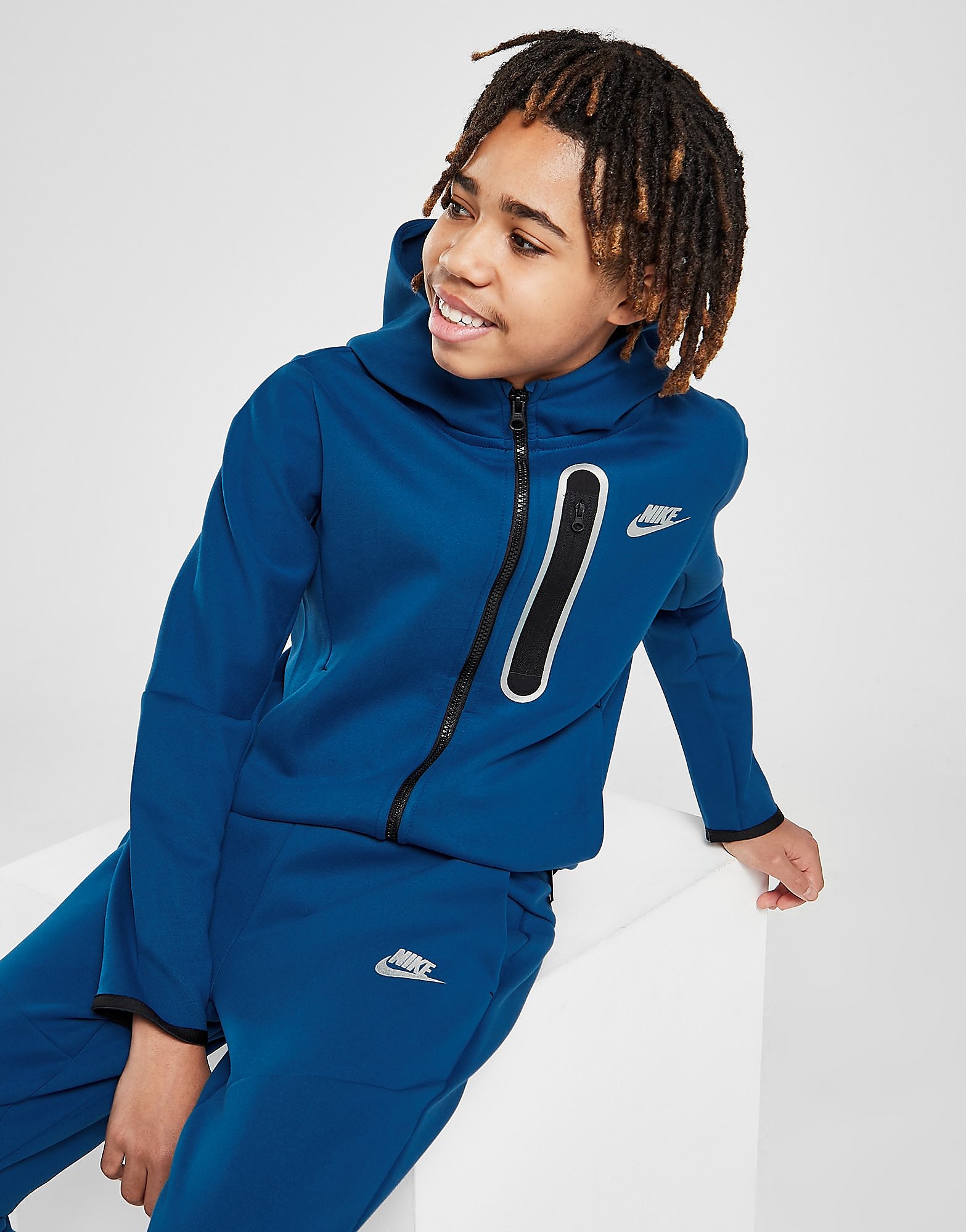 

Nike Tech Fleece Full Zip Hoodie Junior - Court Blue - Kids, Court Blue