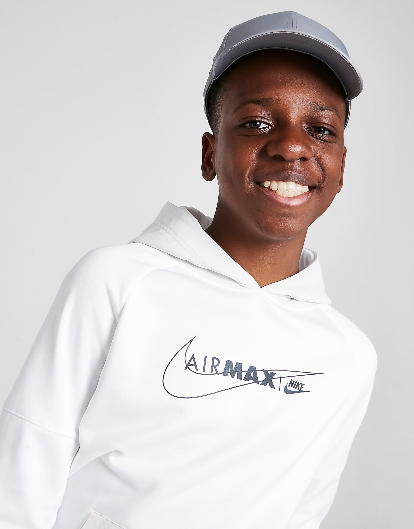 

Nike Air Max Pullover Hoodie Junior - Only at JD - White/Vast Grey/Black - Kids, White/Vast Grey/Black