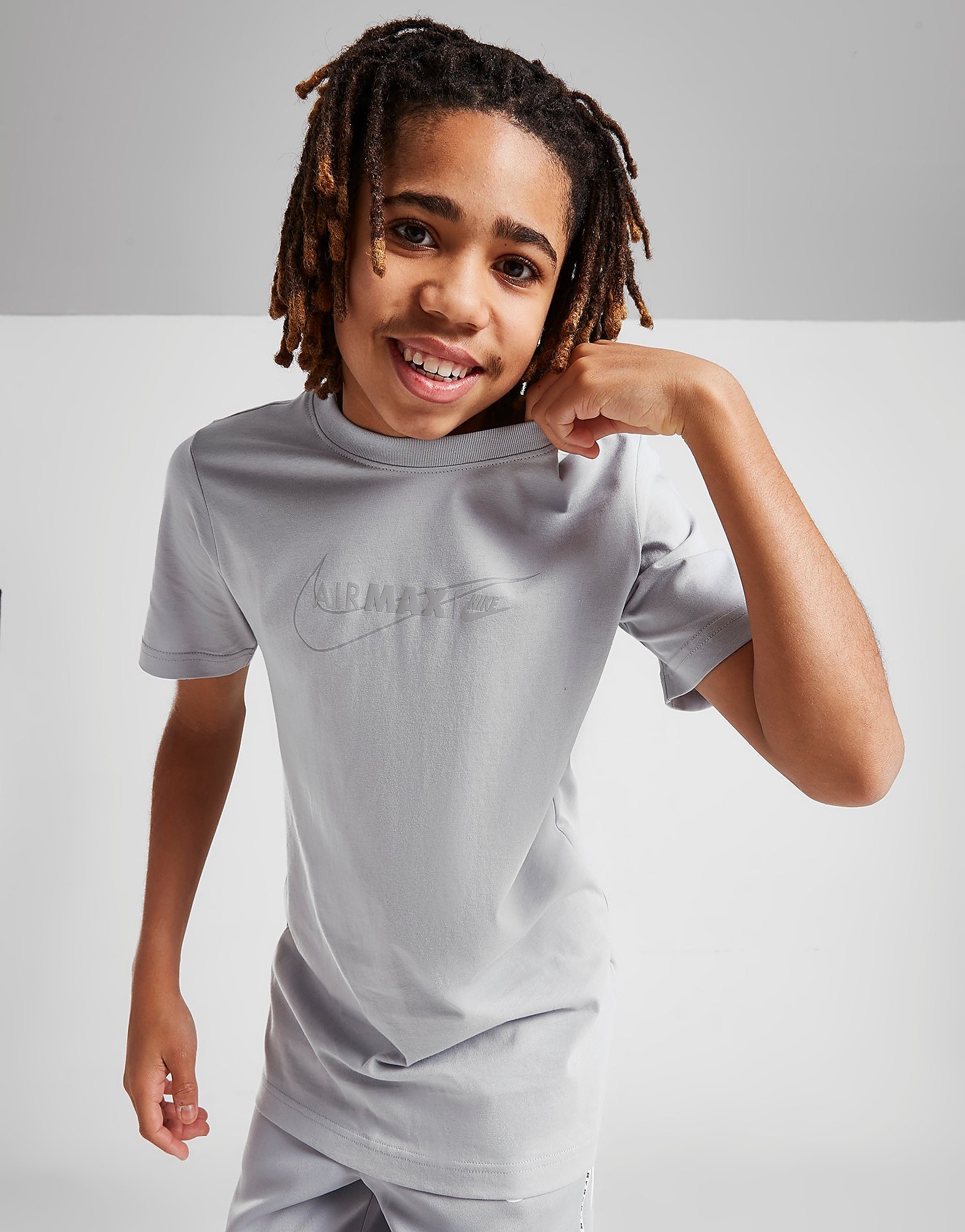 

Nike Air Max Short Sleeve T-Shirt Junior - Only at JD - Wolf Grey/Black - Kids, Wolf Grey/Black