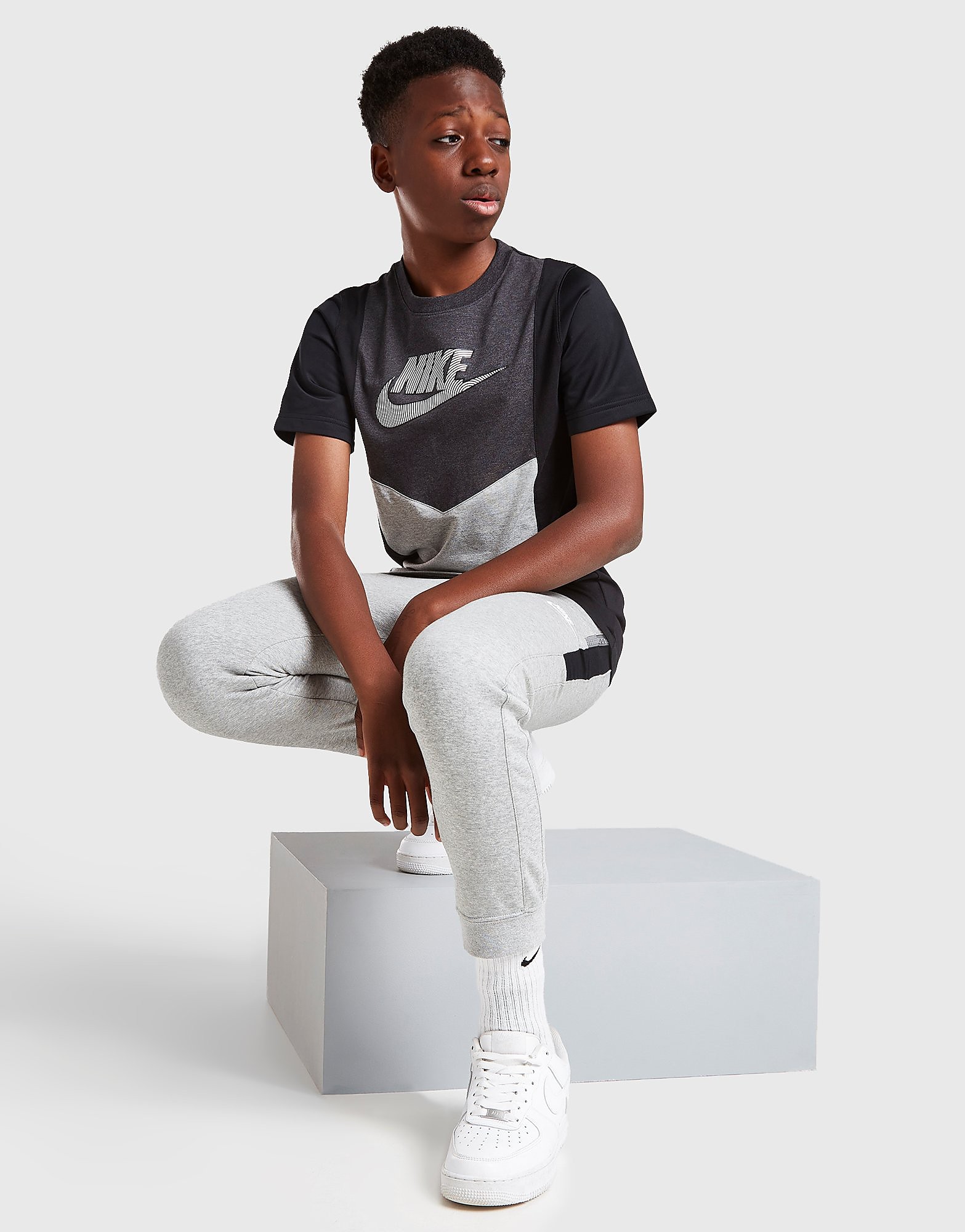 Nike Hybrid T-Shirt Junior - Only at JD - Grey - Kids, Grey
