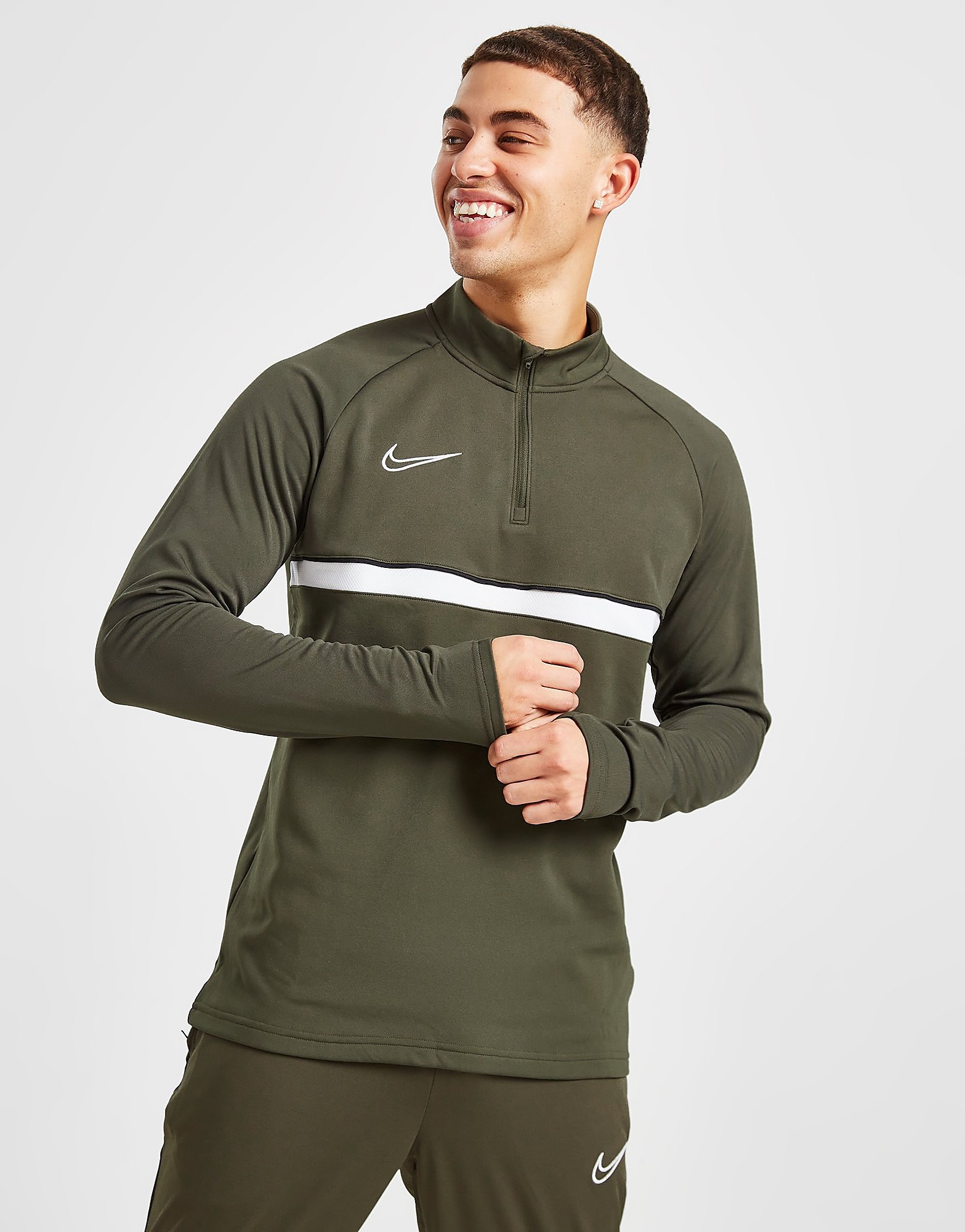 

Nike Academy 1/4 Zip Top - Only at JD - Green - Mens, Green