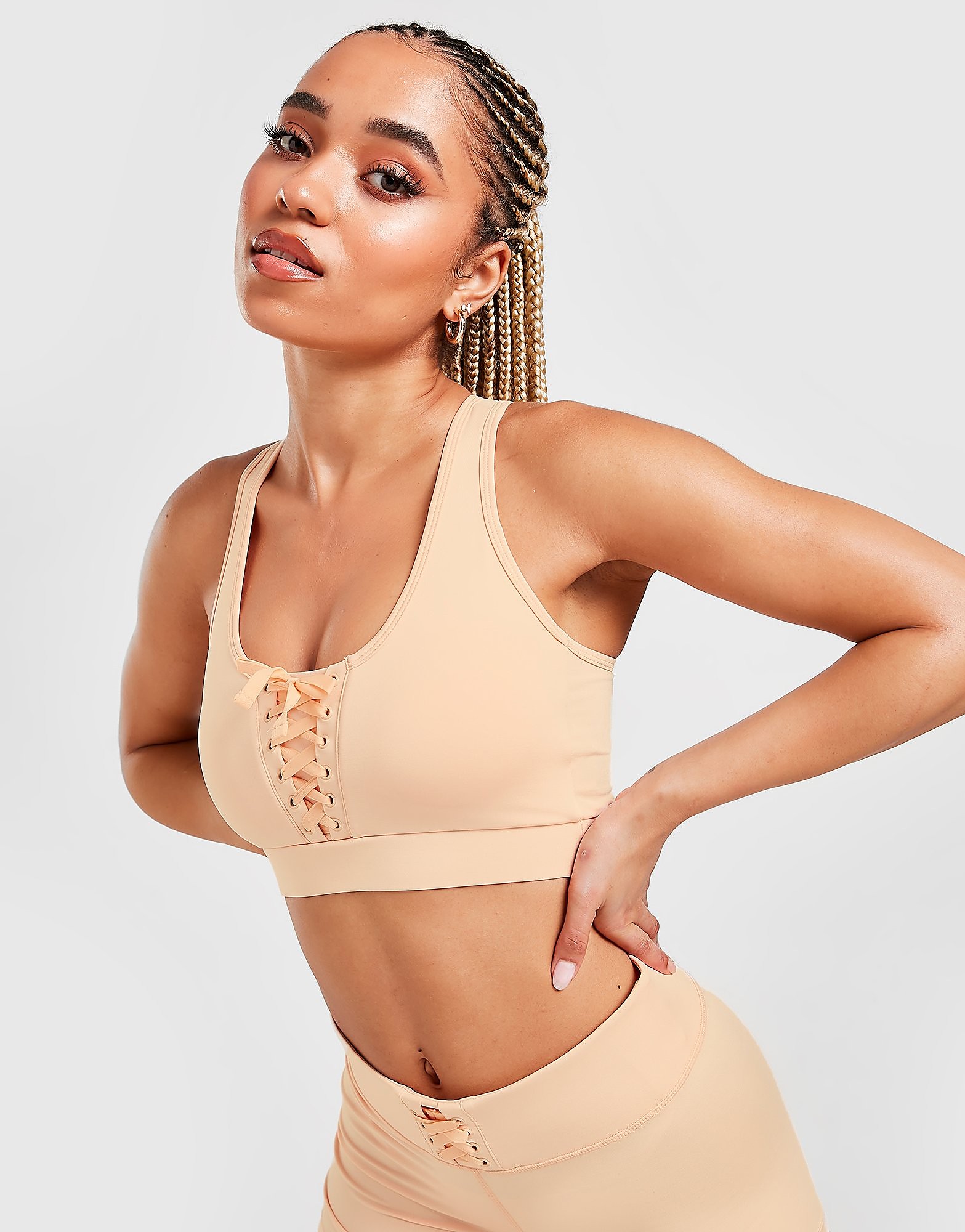 

Pink Soda Sport Lace Up Bra - Only at JD - Pink - Womens, Pink