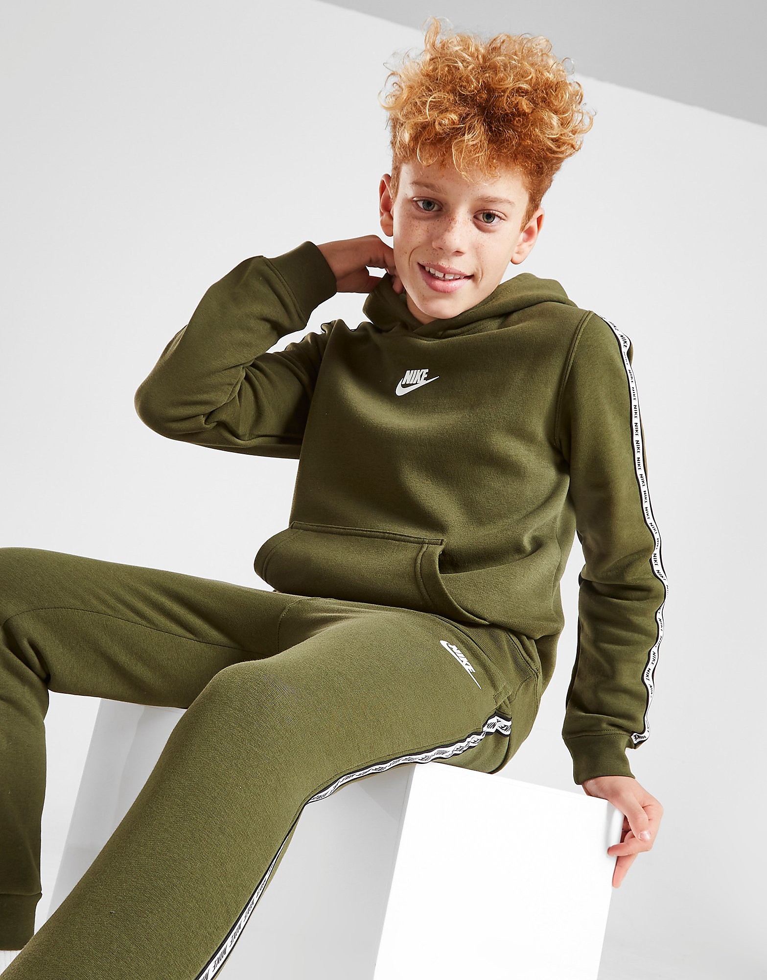

Nike Tape Fleece Overhead Hoodie Junior - Green - Kids, Green