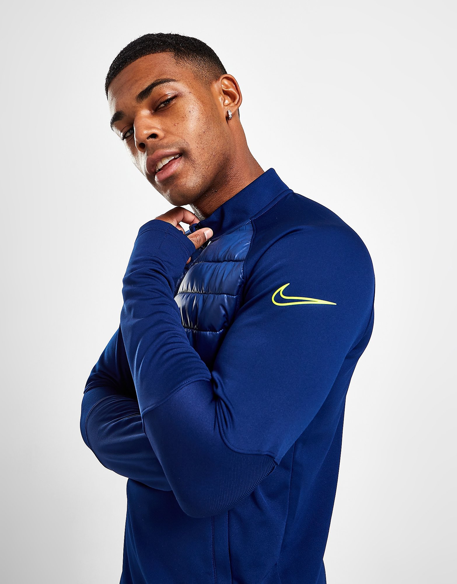 

Nike Academy Winter Warrior 1/4 Zip Top - Only at JD - Blue Void/Blue Void/Volt - Mens, Blue Void/Blue Void/Volt