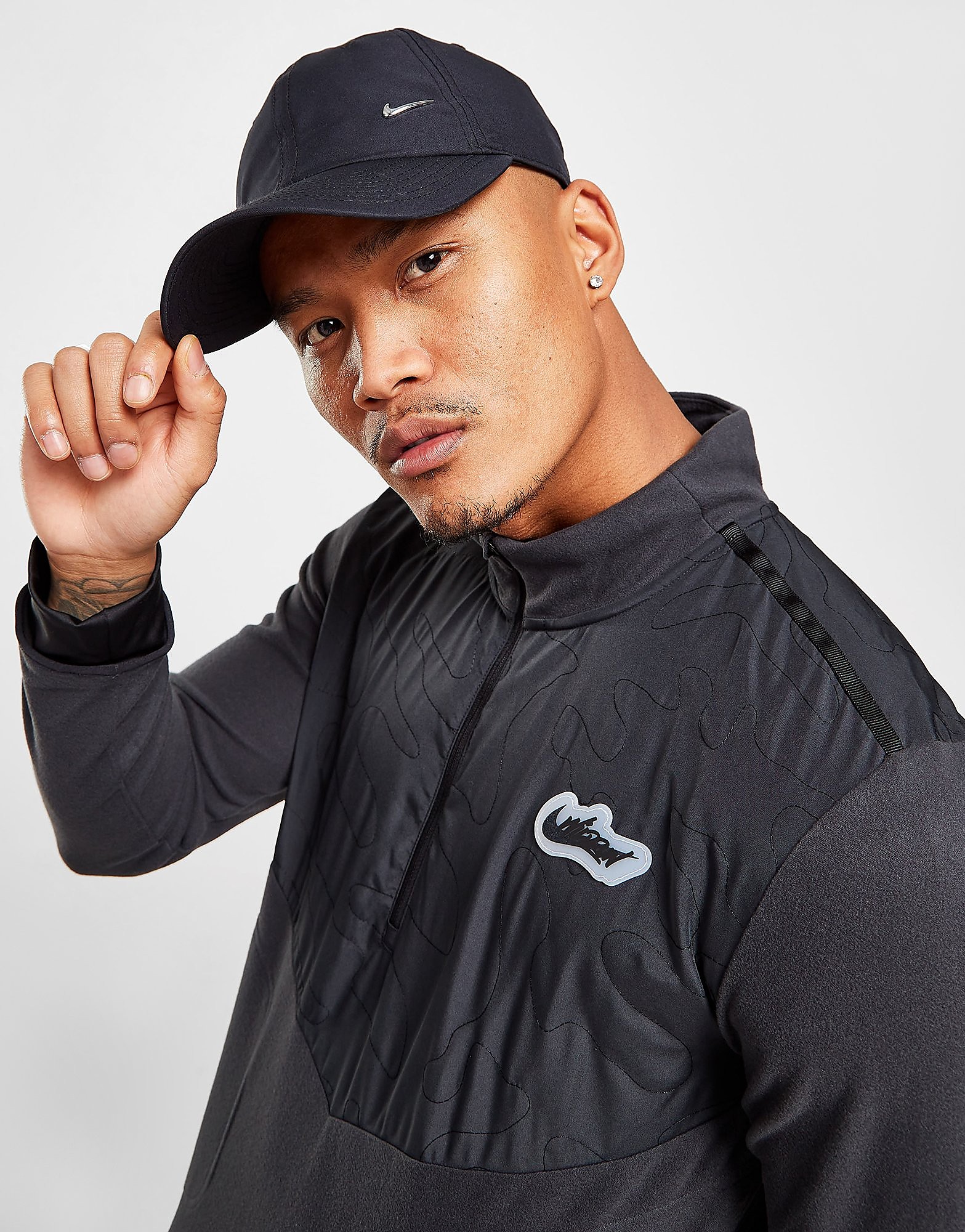 

Nike Wild Run 1/2 Zip Track Top - Off-Noir/Off-Noir/Black - Mens, Off-Noir/Off-Noir/Black