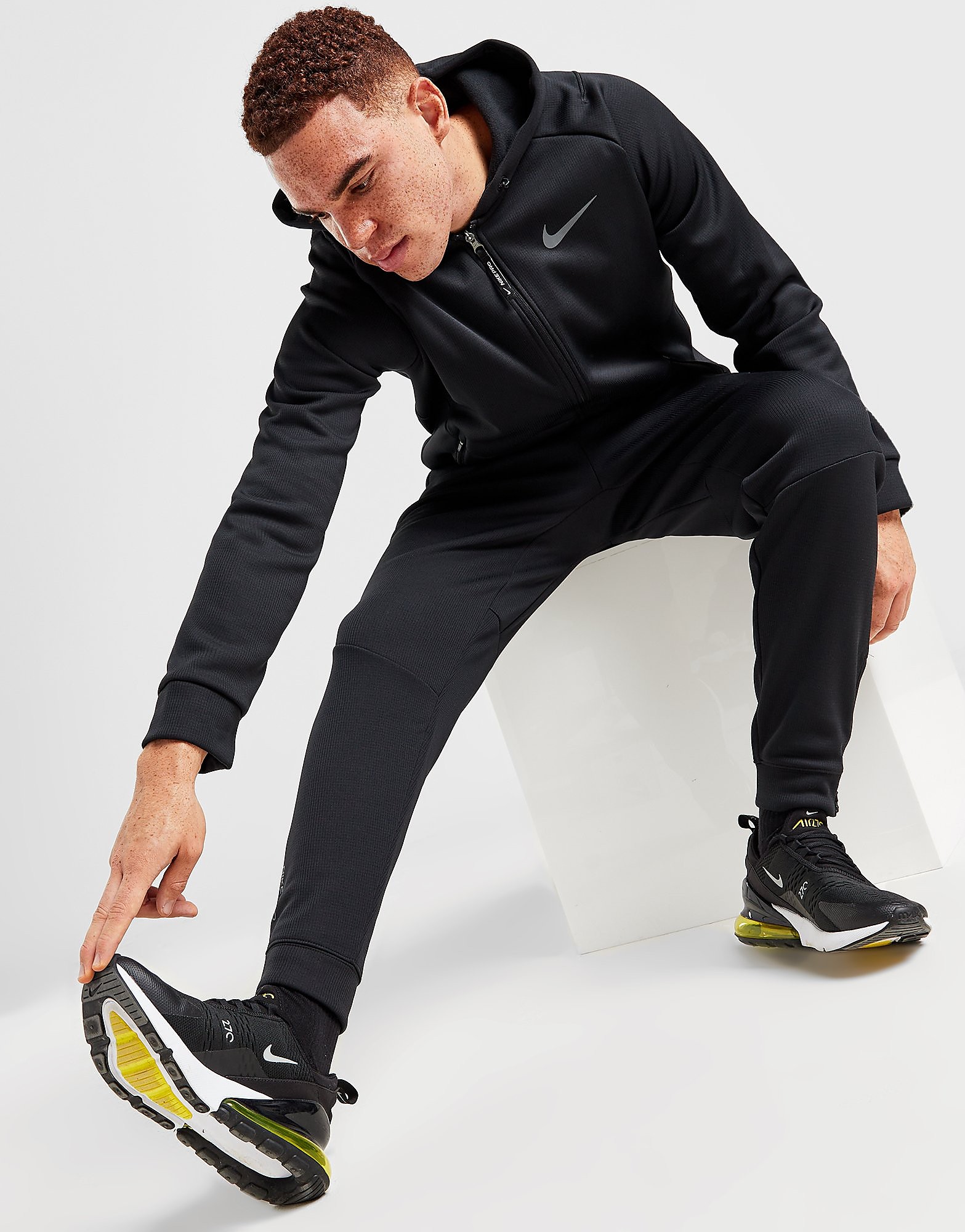 

Nike Pro Sphere Full Zip Hoodie - Black/Black/Iron Grey - Mens, Black/Black/Iron Grey