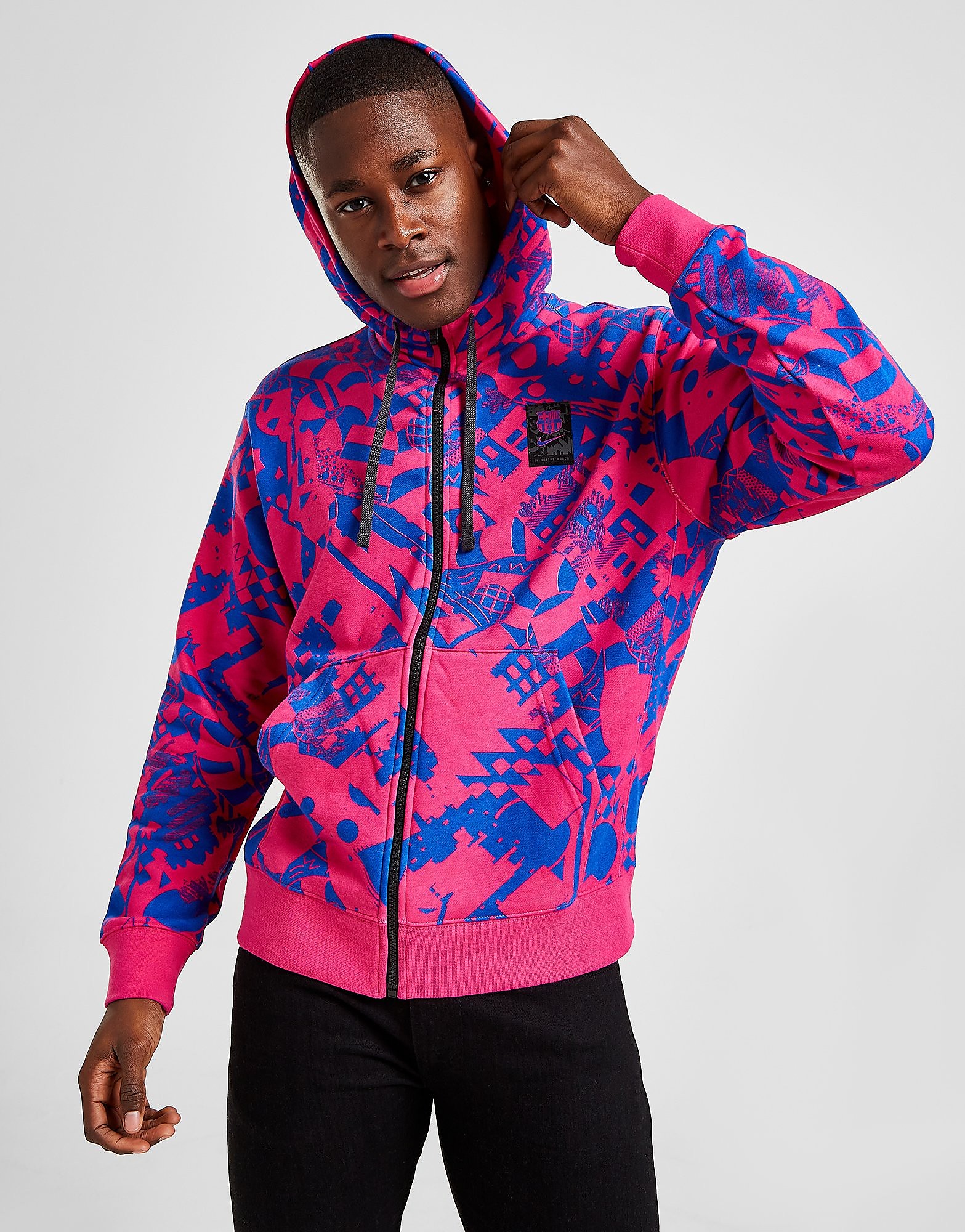 

Nike FC Barcelona Full Zip Hoodie - Red - Mens, Red