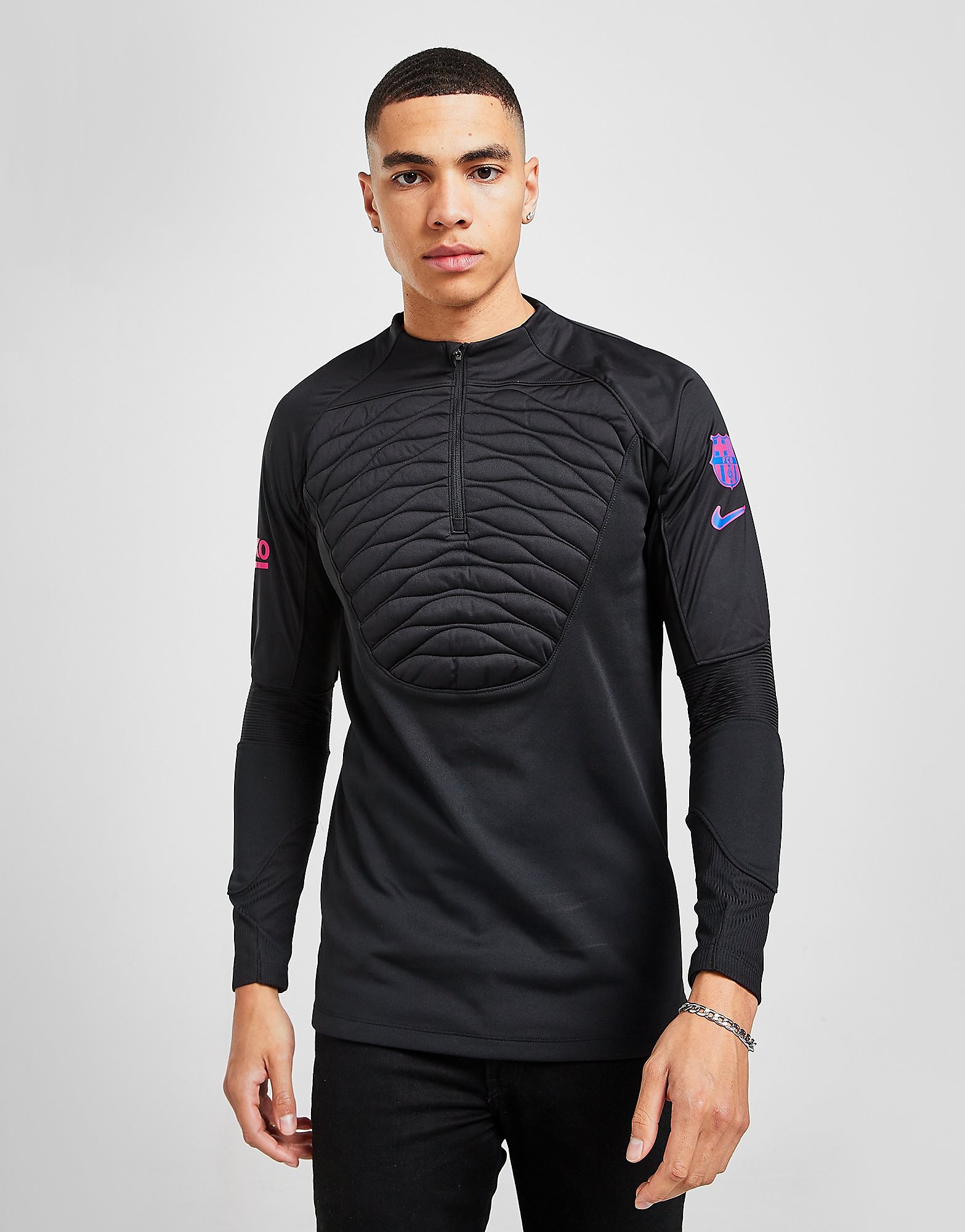 

Nike FC Barcelona Winter Warrior Strike Shirt - Black - Mens, Black